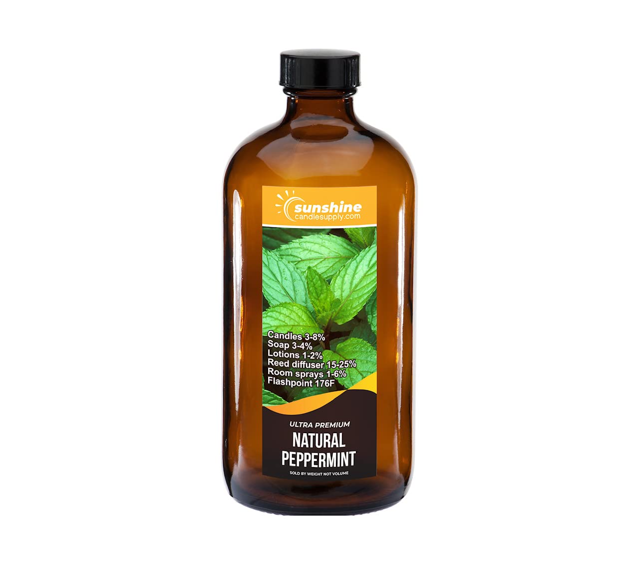 Premium Natural Peppermint Essential Oil - 8oz Bottle for Candles, Soap Making, Aromatherapy & DIY Home Fragrance - Fresh Mint Scent for Relaxation & Stress Relief