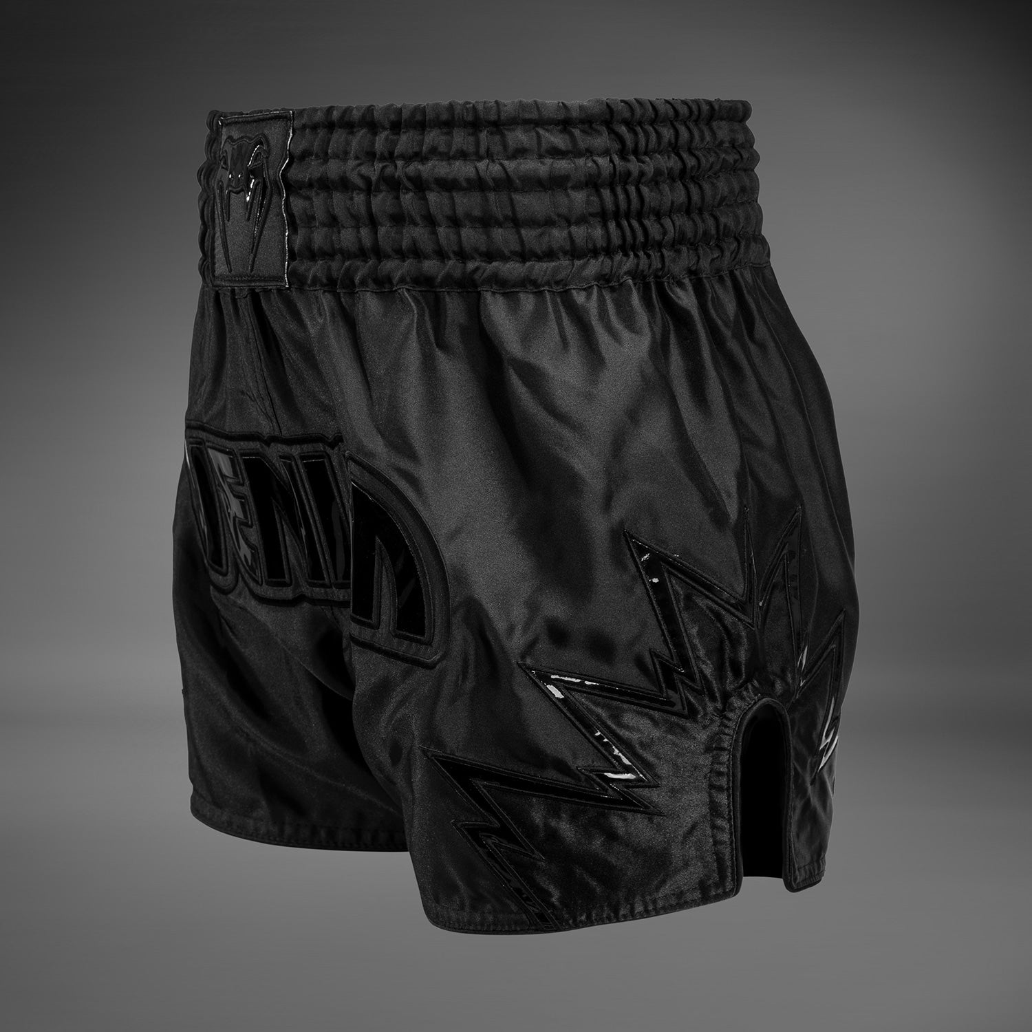 Venum Inferno Muay Thai Shorts - Premium MMA & Kickboxing Training Shorts for Men (Black/Black) | Ideal for Muay Thai, MMA, Boxing & Martial Arts Training
