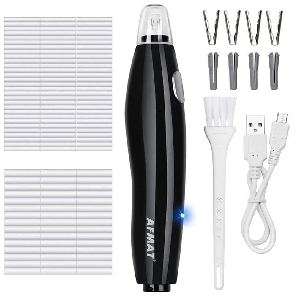AFMAT Rechargeable Electric Eraser Kit for Artists - 140 Eraser Refills Included, Battery Operated Precision Eraser for Drafting, Drawing Pencils, Sketching & Art Crafts - Perfect for Studio Work, Classroom Projects & Professional Art Creation