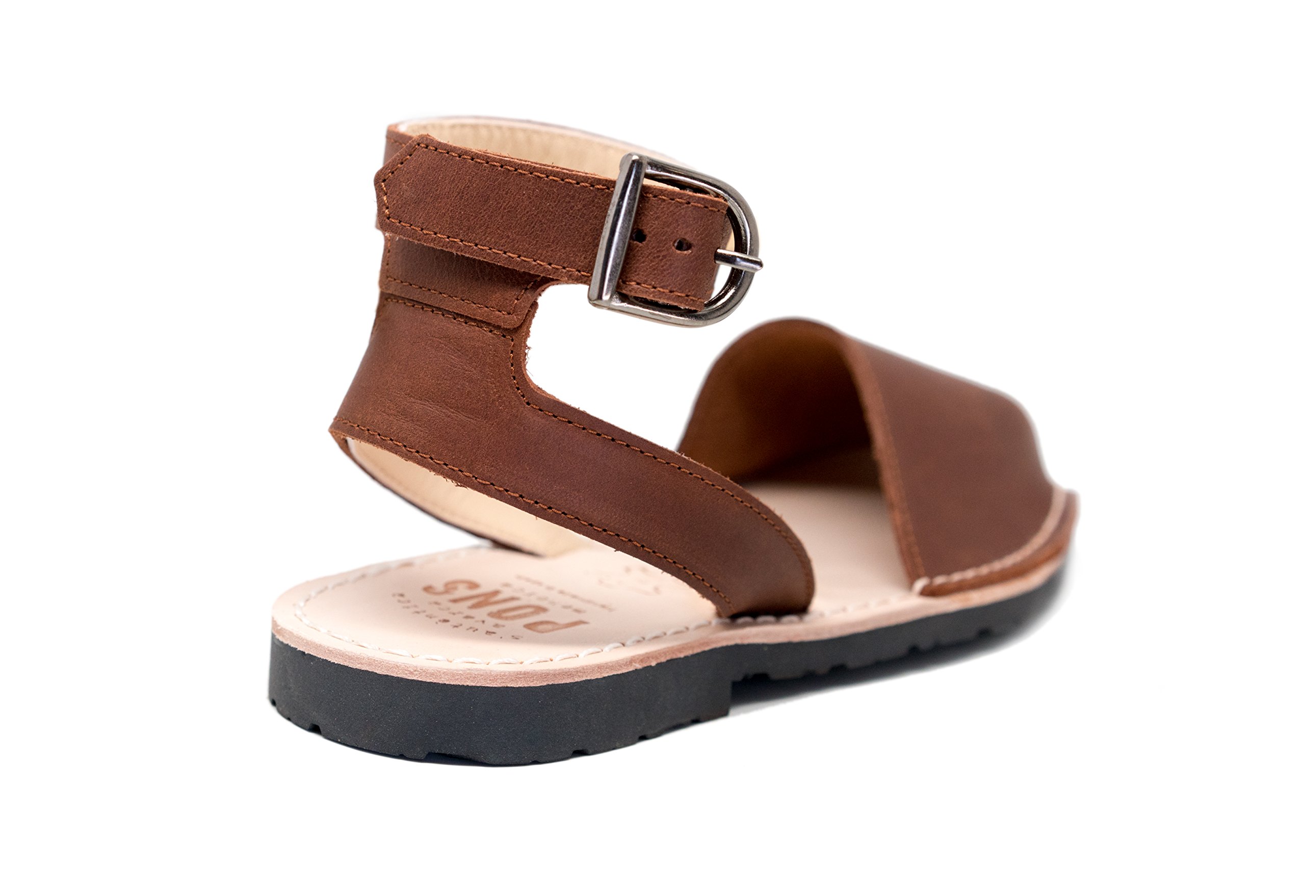 Avarca Classic Style Sandals - Chocolate Brown Leather Straps - Size 35 (US Women's 5) - Comfortable Summer Casual Shoes for Beach, Vacation & Everyday Wear