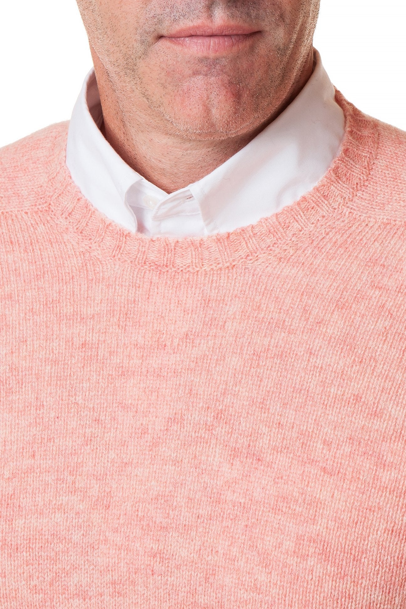 Scottish Shetland Wool Crew Neck Sweater in Nantucket Red | Warm Winter Pullover for Men & Women | Perfect for Casual Outings, Office Wear & Holiday Gatherings