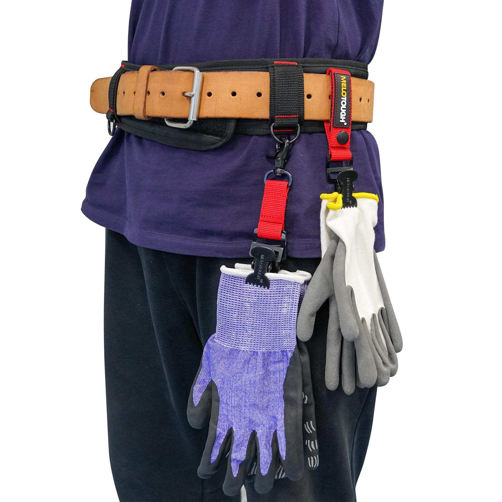 Firefighter Glove Strap - Heavy Duty Work Glove Holder with Swivel Snap Hook & Alligator Clip for Firefighters, Construction & Outdoor Work | Secure Glove Storage for Emergency Response, DIY Projects & Industrial Use