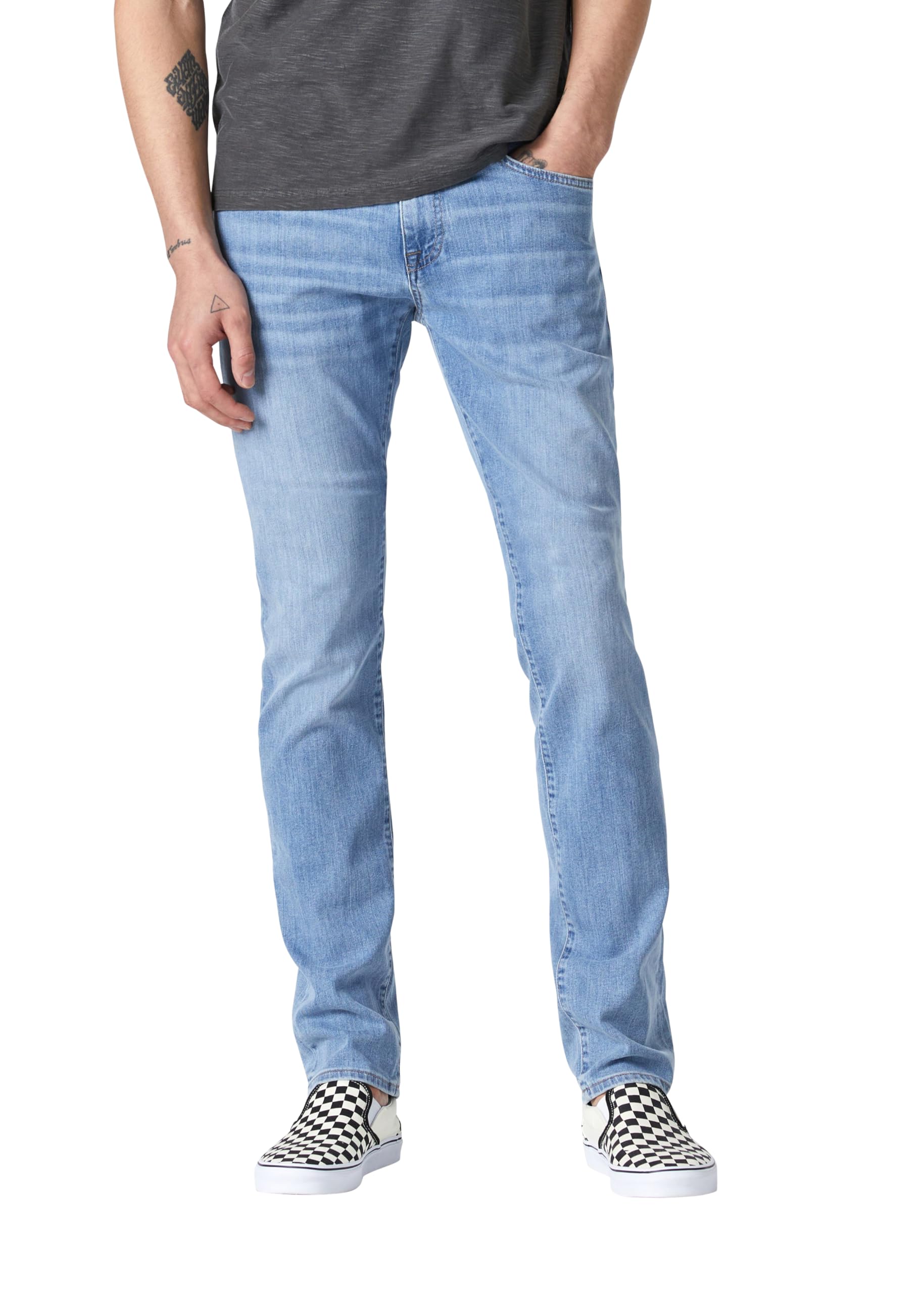 Mavi Jake Men's Slim Fit Jeans - Regular Rise, Slim Leg, Light Indigo Williamsburg (38x34) | Comfortable & Stylish Denim Pants for Casual Wear, Office & Night Out