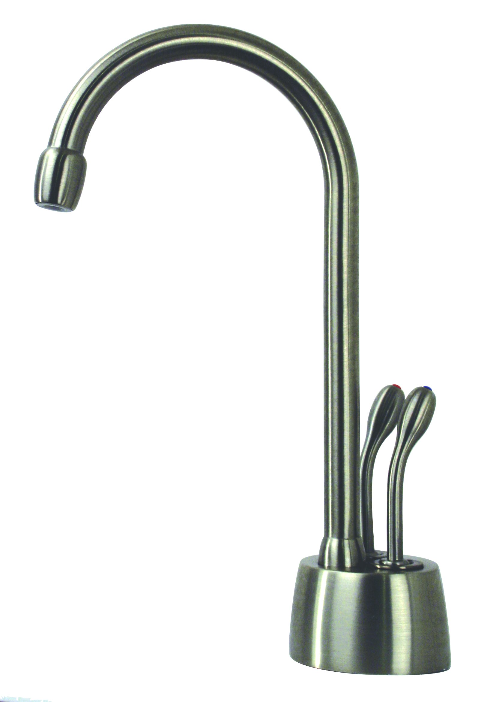 Westbrass D272H-20 Develosah 9-Inch 2-Handle Hot and Cold Water Dispenser with Instant Heating Tank, Stainless Steel Faucet - Perfect for Kitchen, Office, and Home Use