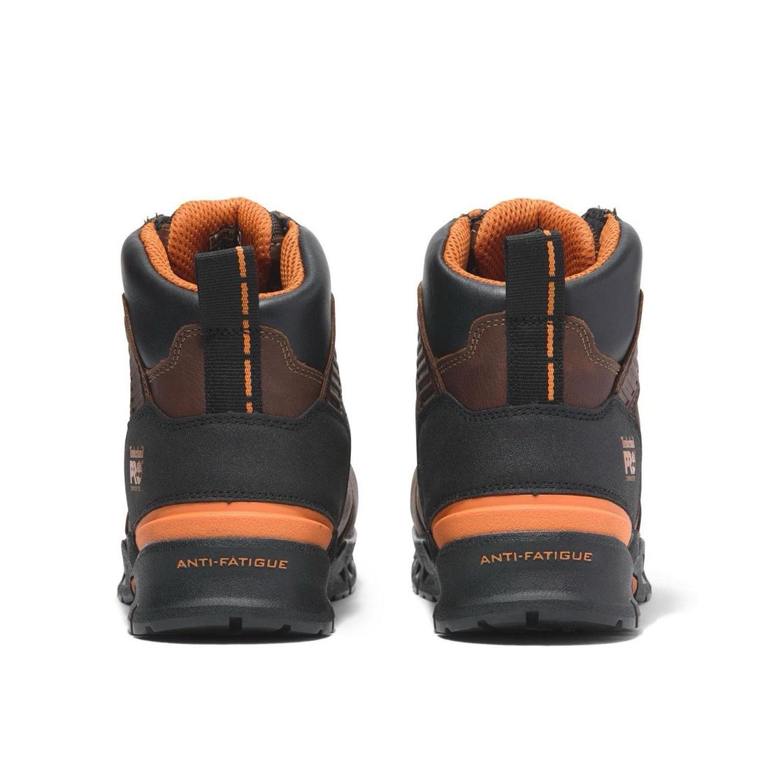 Endurance EV 6 Inch Composite Toe Work Boots for Men - Brown Safety Shoes for Construction, Warehouse & Outdoor Work