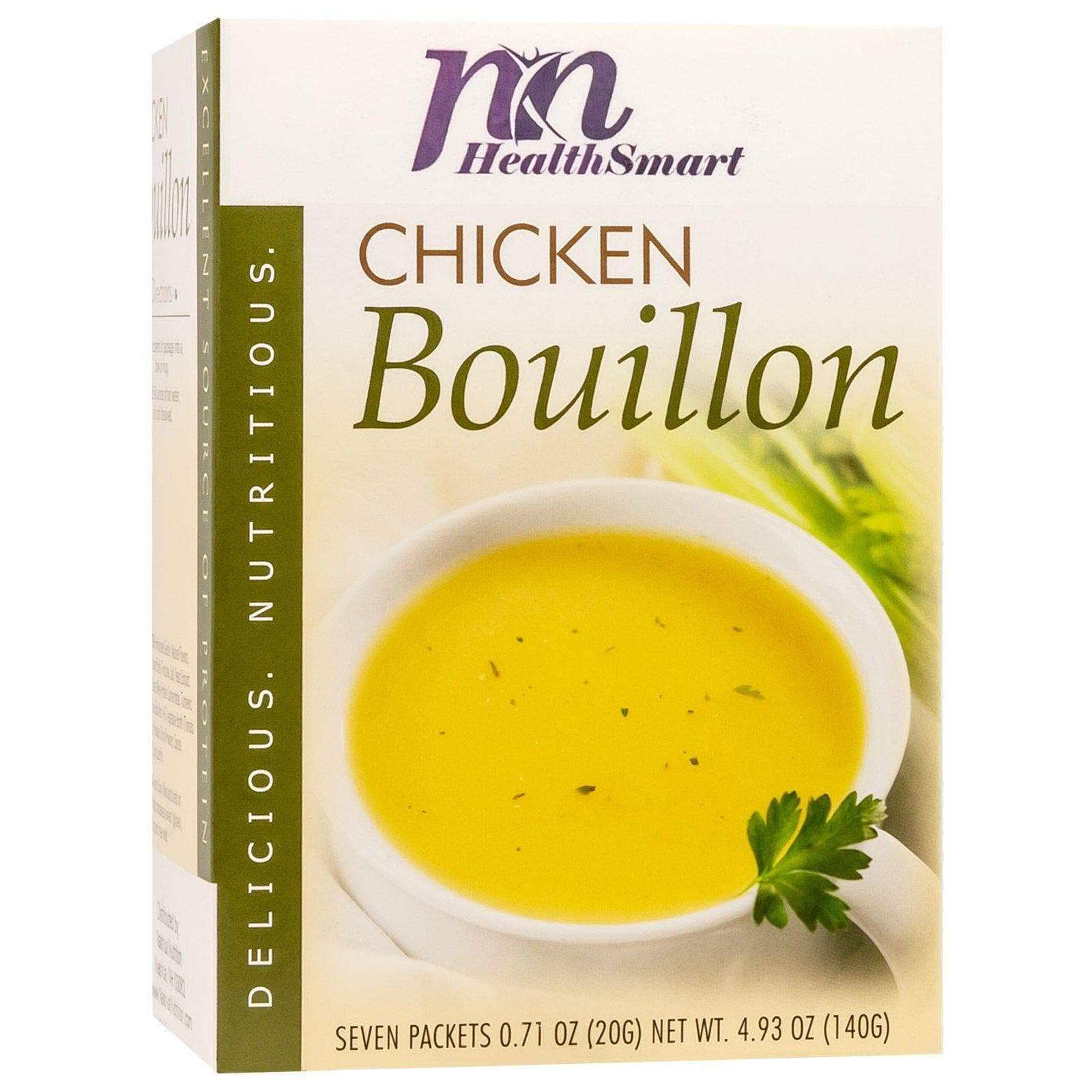 HealthSmart High Protein Chicken Bouillon Soup - 15g Protein, Low Calorie & Low Carb, KETO & Ideal Protein Diet Friendly, Fat Free, Sugar Free (7 Count Box) - Perfect for Weight Loss, Meal Prep & Healthy Lifestyle