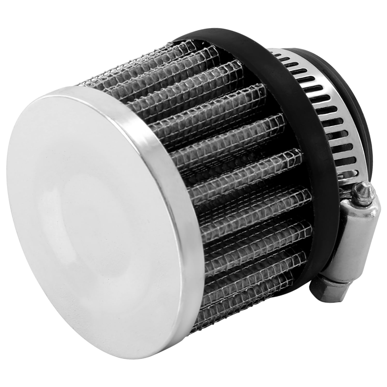 25mm Universal Motorcycle Air Filter - High-Performance Cold Air Intake with 18-25mm Hose Clamp | Compatible with Turbo & Vent Systems | Easy to Clean (Black) | Perfect for Off-Road Bikes & Performance Upgrades