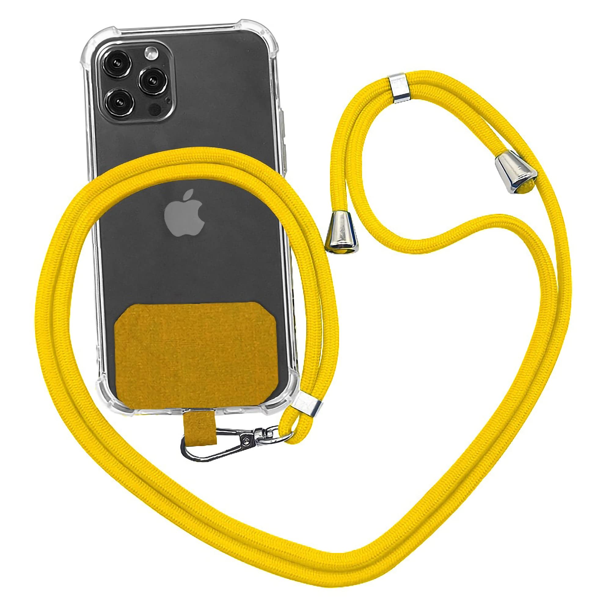 Universal Crossbody Phone Lanyard - Adjustable Nylon Strap with Patch Design for Smartphones - Perfect for Work, Travel, and Hands-Free Convenience