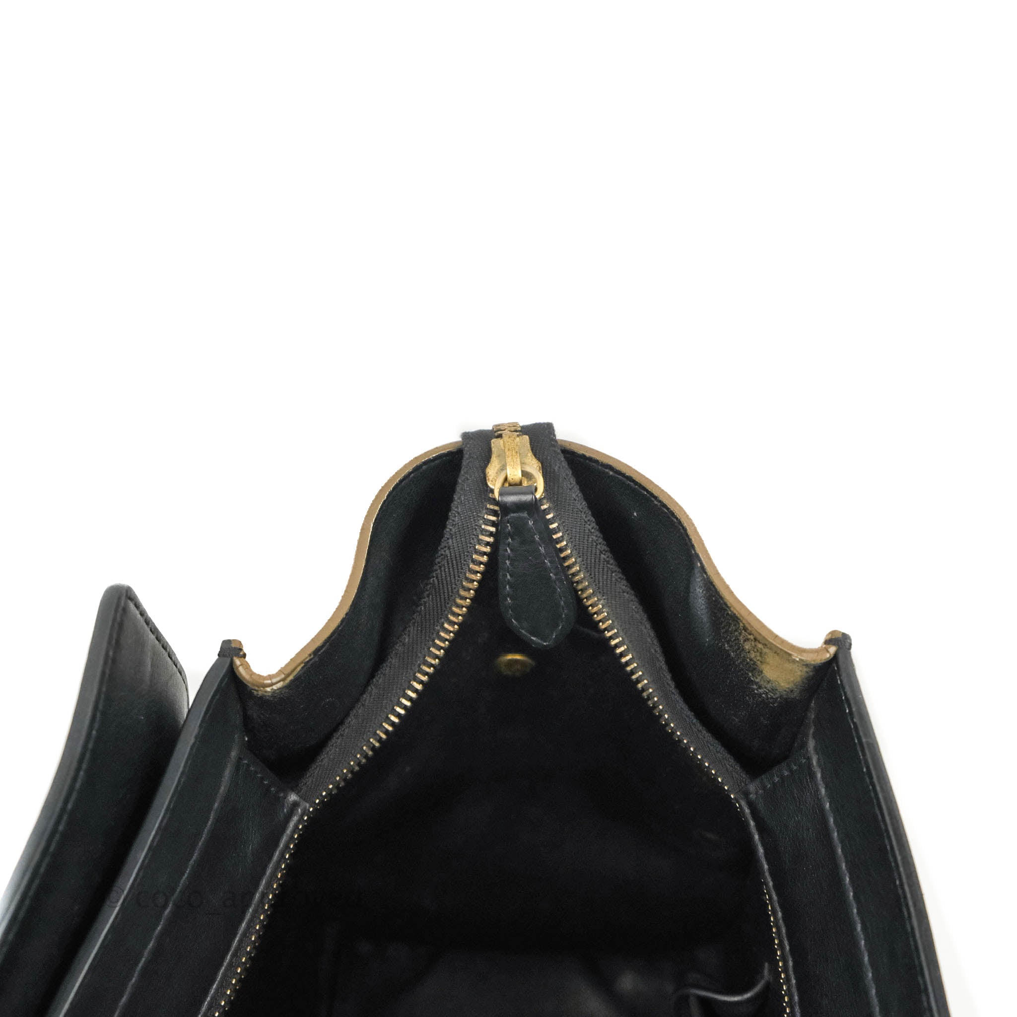 Celine Mini Luggage Bag in Black, White & Brown Calfskin Leather - Perfect for Work, Travel & Everyday Use
