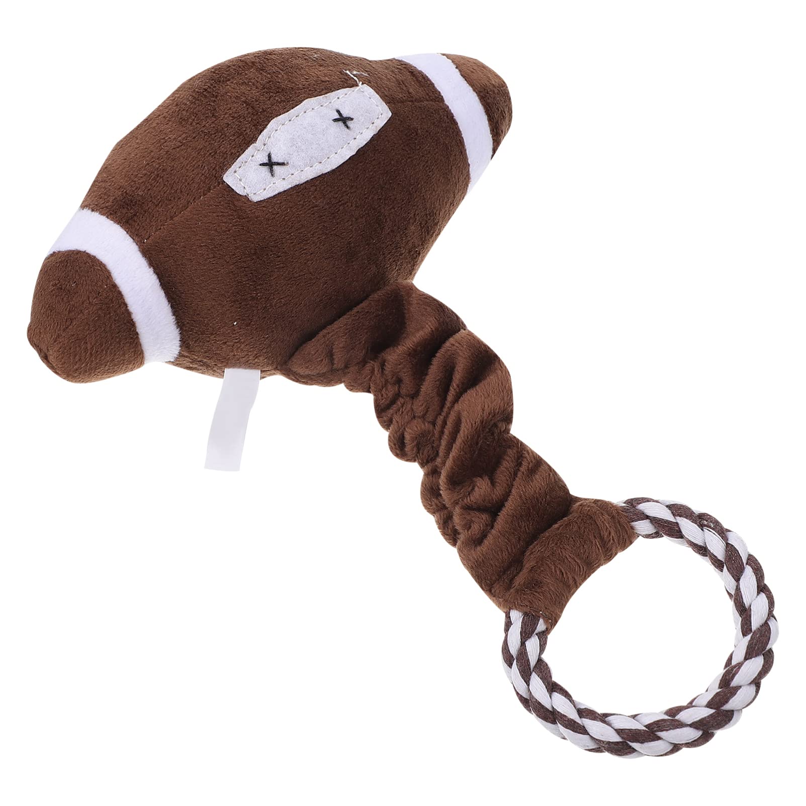 BESPORTBLE Squeaky Latex Rubber Dog Toy Balls - Plush Rugby with Squeaker, Interactive Chew Toys for Dogs & Cats - Teeth Cleaning, IQ Training, Fetch Play - Perfect for Indoor/Outdoor Playtime & Training Sessions
