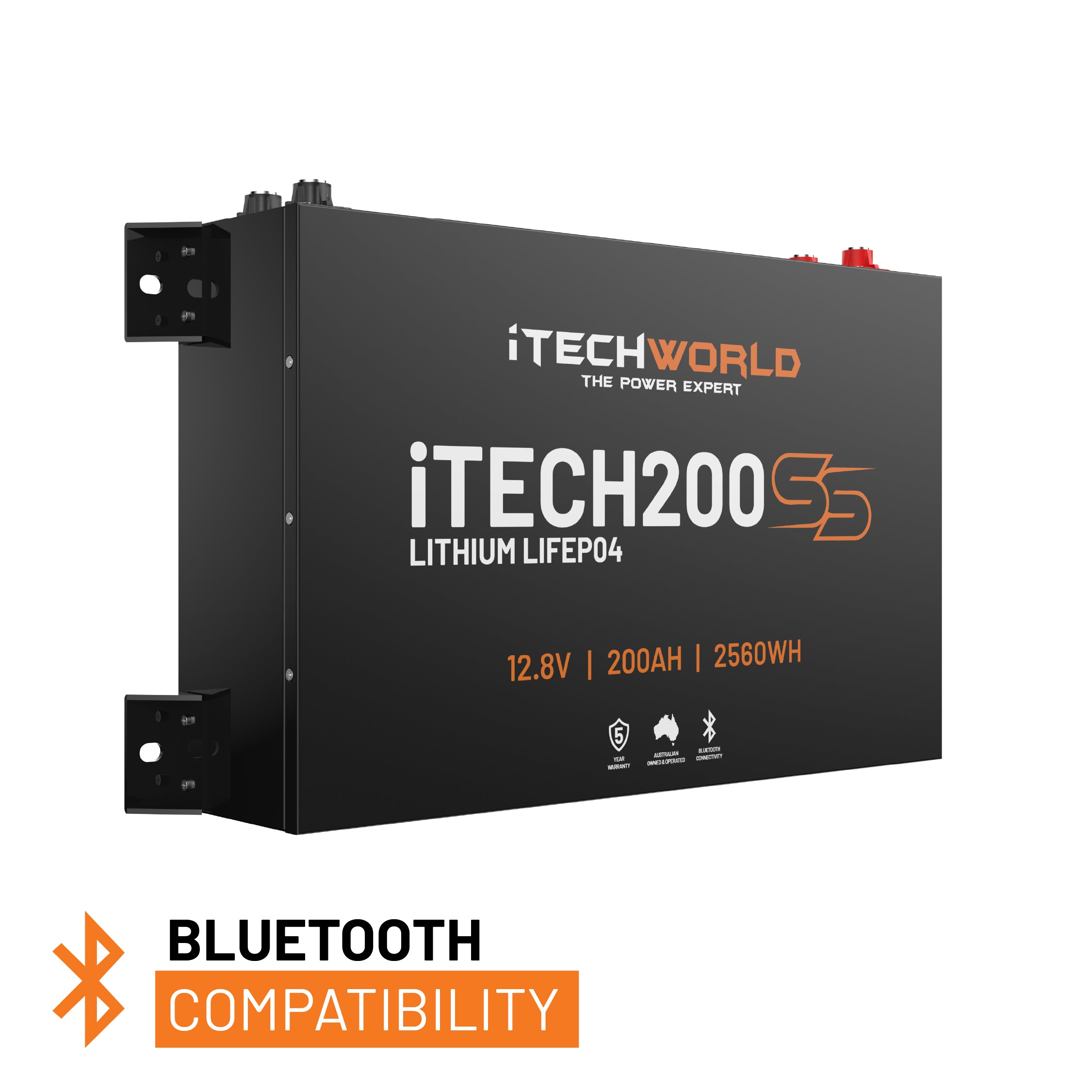 iTECH200SS Super Slim Deep Cycle Lithium Battery 200Ah with Bluetooth - LiFePO4 Battery for RVs, Boats, Solar Systems & Off-Grid Power