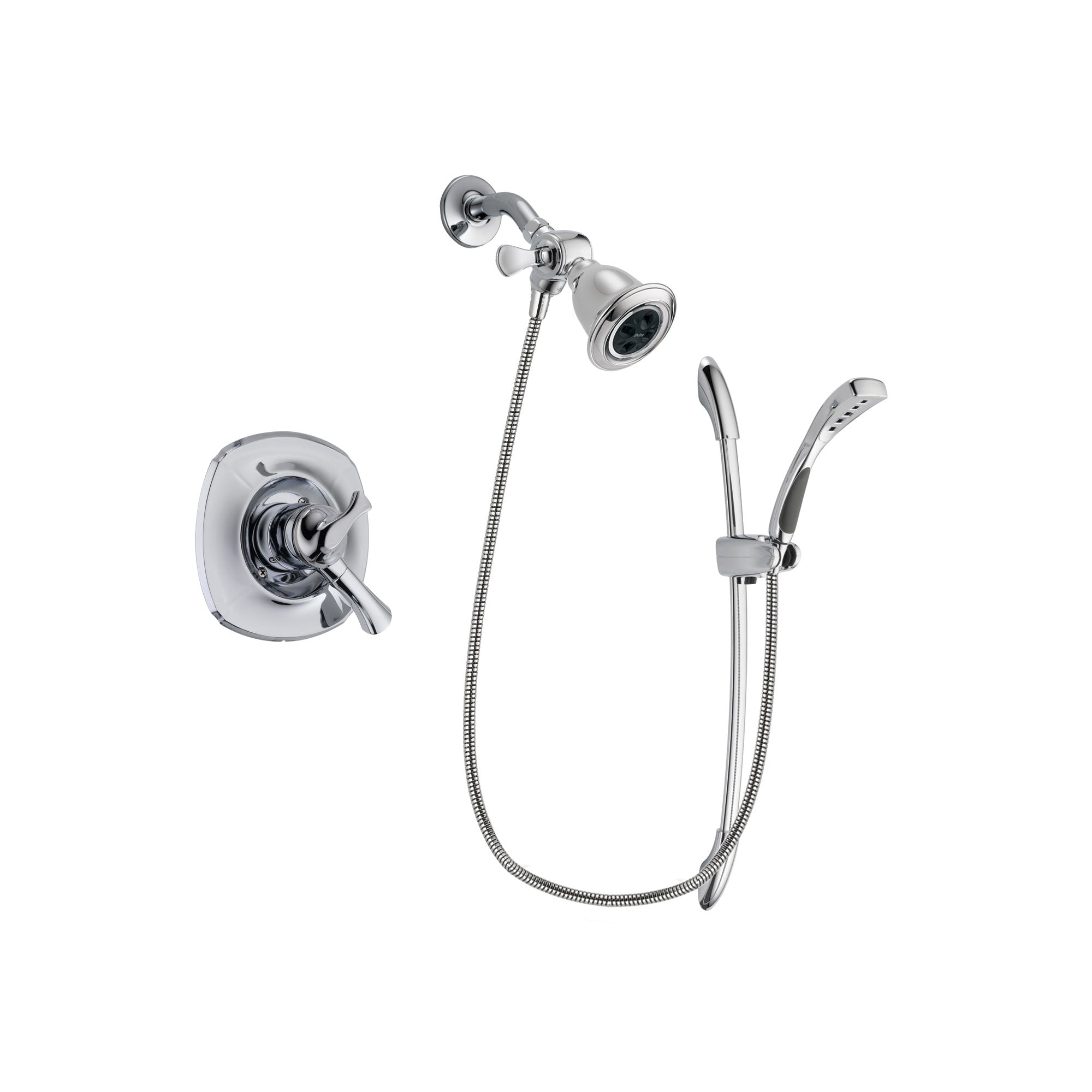Delta Addison Chrome Dual Control Shower Faucet System with Water-Efficient Showerhead, Handheld Shower & Slide Bar - Includes Rough-in Valve DSP0488V | Perfect for Modern Bathroom Renovations & Spa-Like Shower Experience