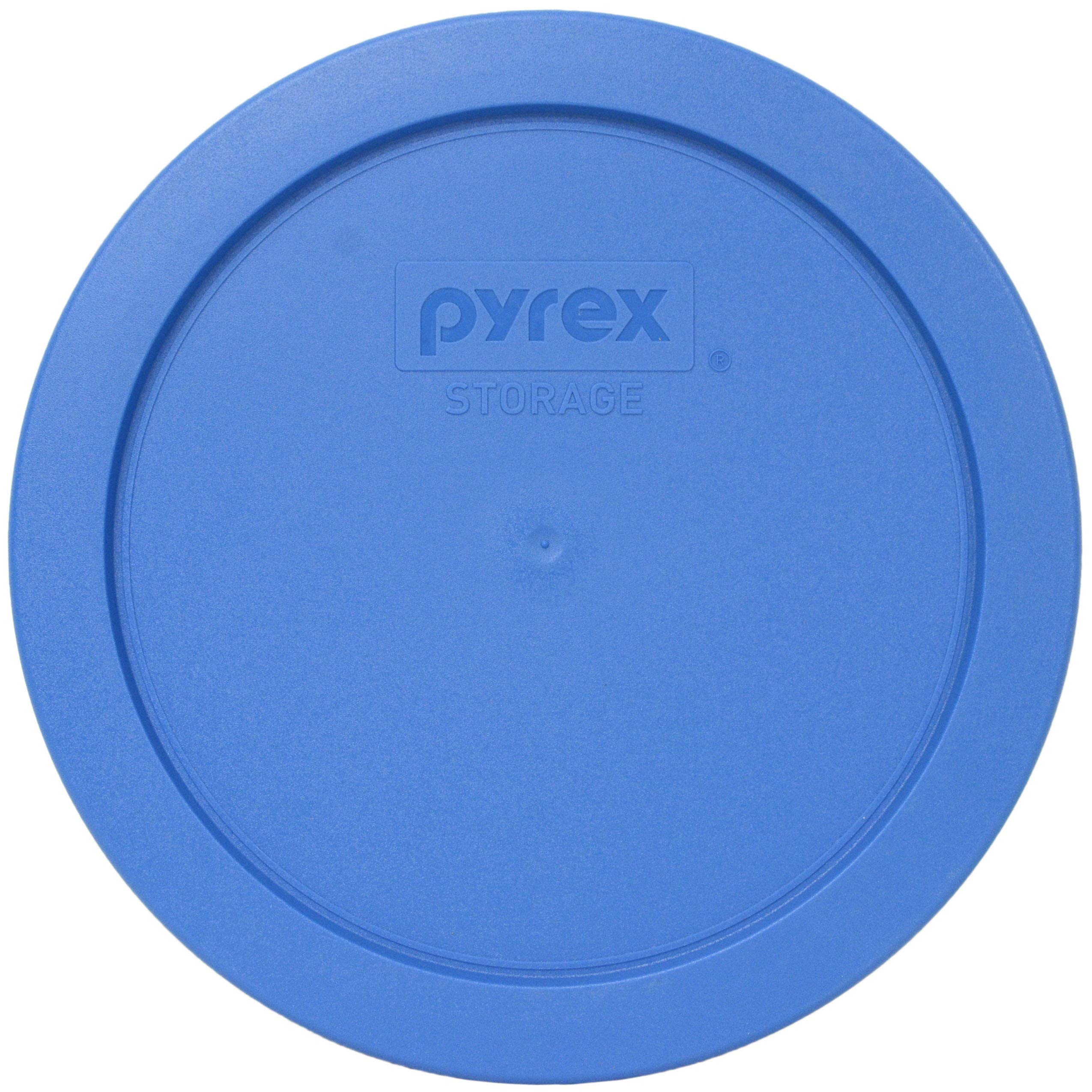 Pyrex 7201-PC Marine Blue Round Plastic Food Storage Replacement Lid - Made in USA | Airtight Seal for Meal Prep, Leftovers & Refrigerator Organization