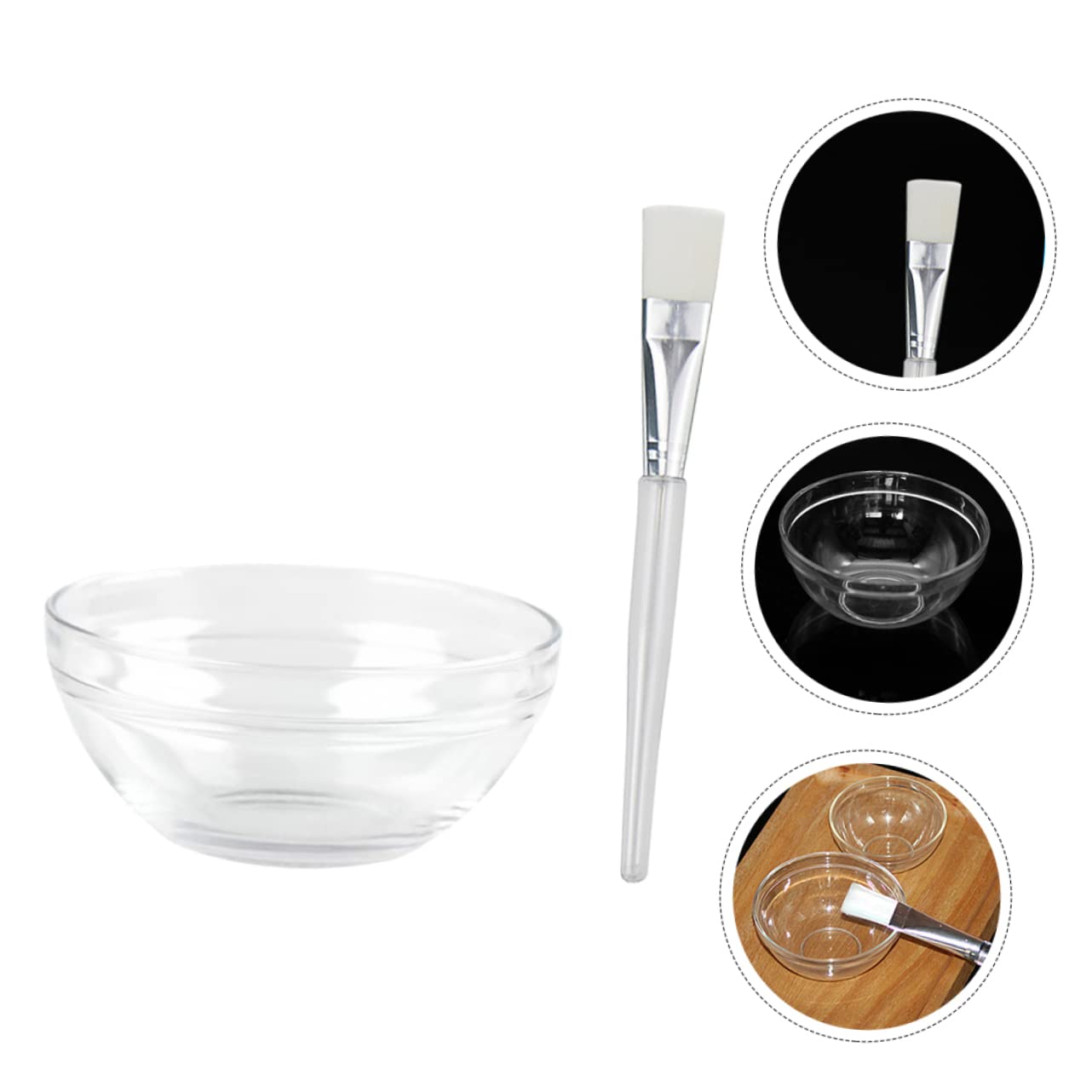 Healeved 12-Piece Transparent Mask Mixing Bowl & Face Mask Brush Set - DIY Facial Mask Applicator Tools with 6 Bowls & Brushes for Home Spa, Skincare, and Beauty Treatments | Perfect for DIY Face Masks, At-Home Facials, and Professional Skincare Routines
