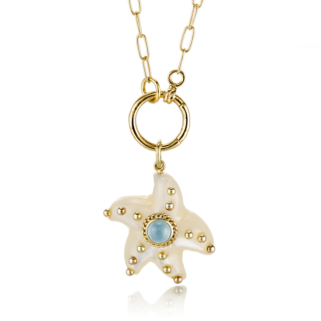 Starfish Charm Pendant Necklace - Sterling Silver Beach Jewelry for Women - Perfect for Summer Vacations, Beach Weddings & Boho Fashion