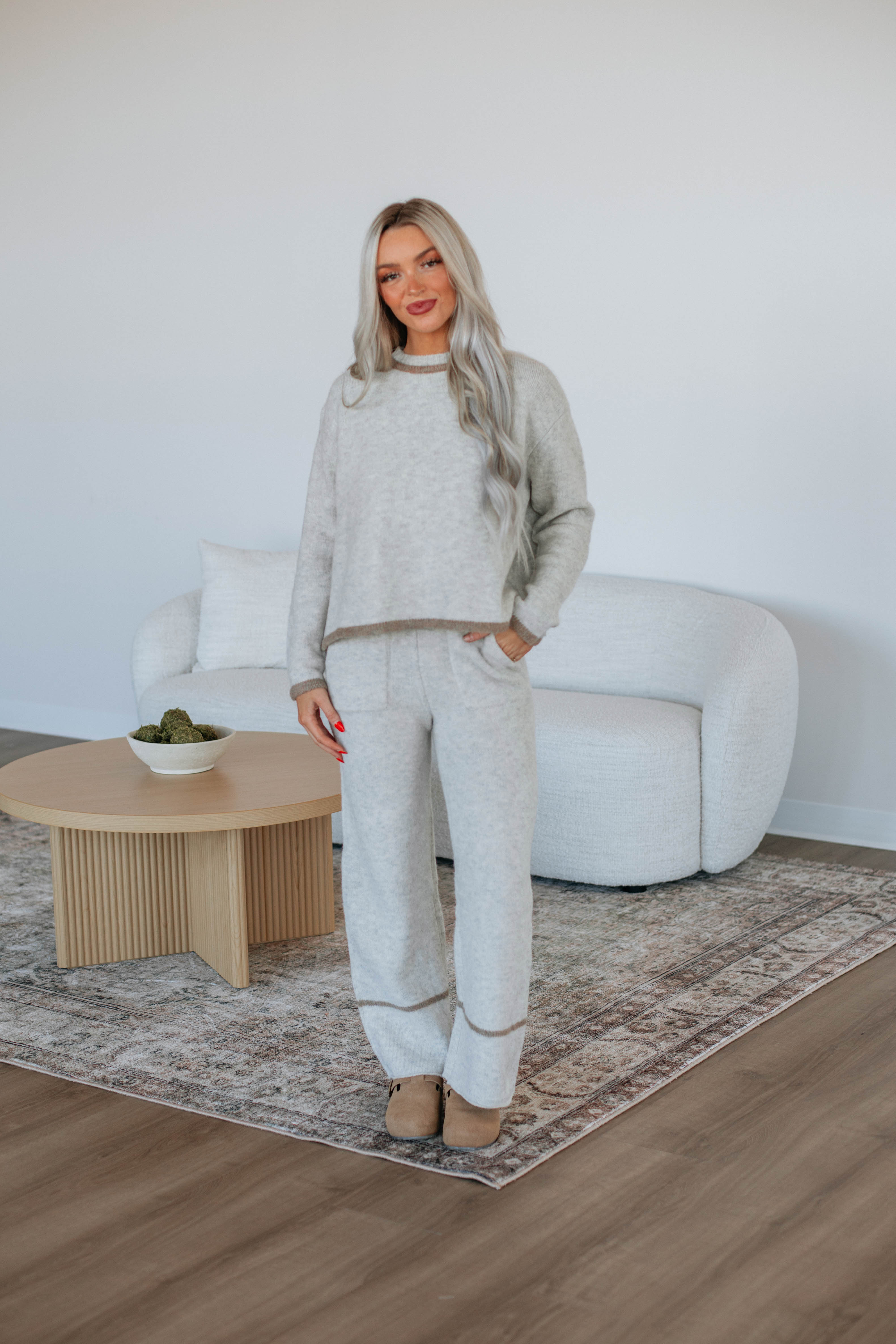 Amberly Knit Pants for Women - Soft Stretchy Comfortable High Waisted Lounge Pants - Perfect for Yoga, Home Wear and Casual Outfits