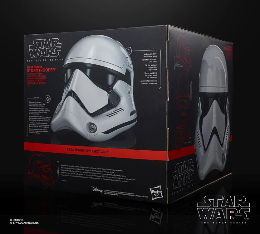 Star Wars The Black Series First Order Stormtrooper 1:1 Scale Wearable Electronic Helmet - Perfect for Cosplay, Collecting & Halloween Costumes