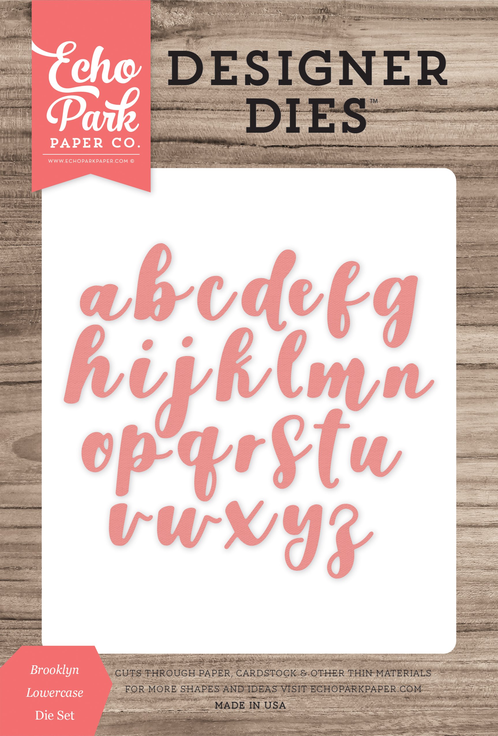 Echo Park Paper Company Brooklyn Lowercase Alphabet Die Set - Perfect for Scrapbooking, Card Making, and DIY Paper Crafts