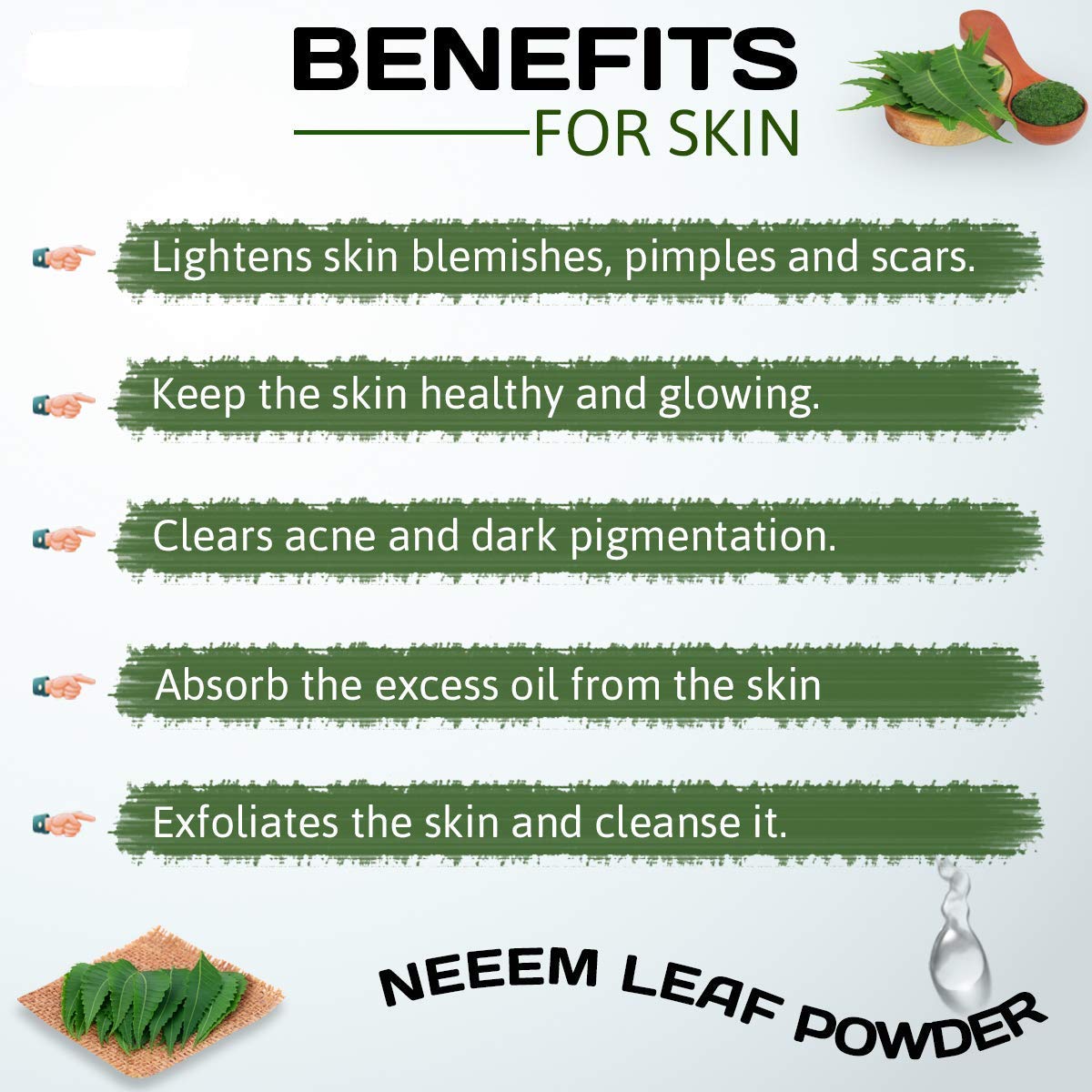 **Pure & Natural Neem Powder for Face & Hair - 100gm | Organic Neem Leaves Powder for Clear Skin & Silky Hair | Acne Treatment, Scalp Care & DIY Beauty**    *(Ideal for homemade face masks, hair treatments, and natural skincare routines!)*