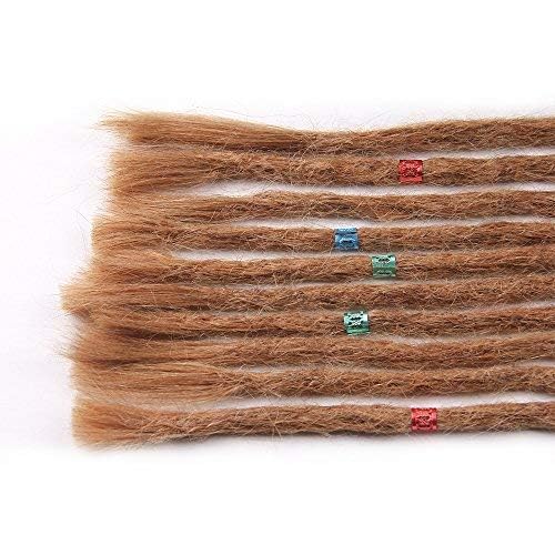 Handmade Human Hair Dreadlock Extensions - 10 Strands/Pack, 20 Inch Brown Crochet Braiding Hair for Locs & Protective Styles - Perfect for Boho, Festival, and Everyday Wear