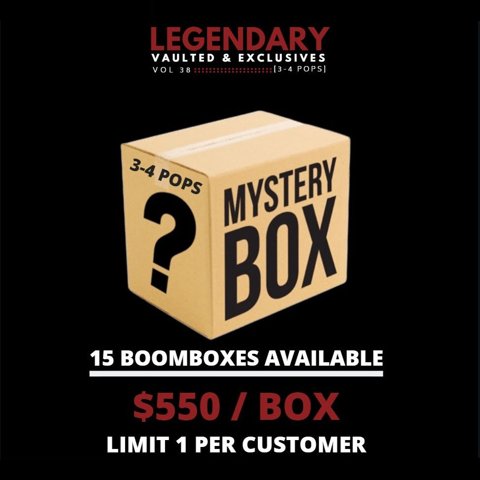 BoomLoot Mystery BoomBox - Legendary Vaulted & Exclusive Funko Pop Figures (3-4 Pops) | Collectible Mystery Box for Pop Vinyl Enthusiasts | Perfect for Gifts, Collections & Surprise Unboxing Fun