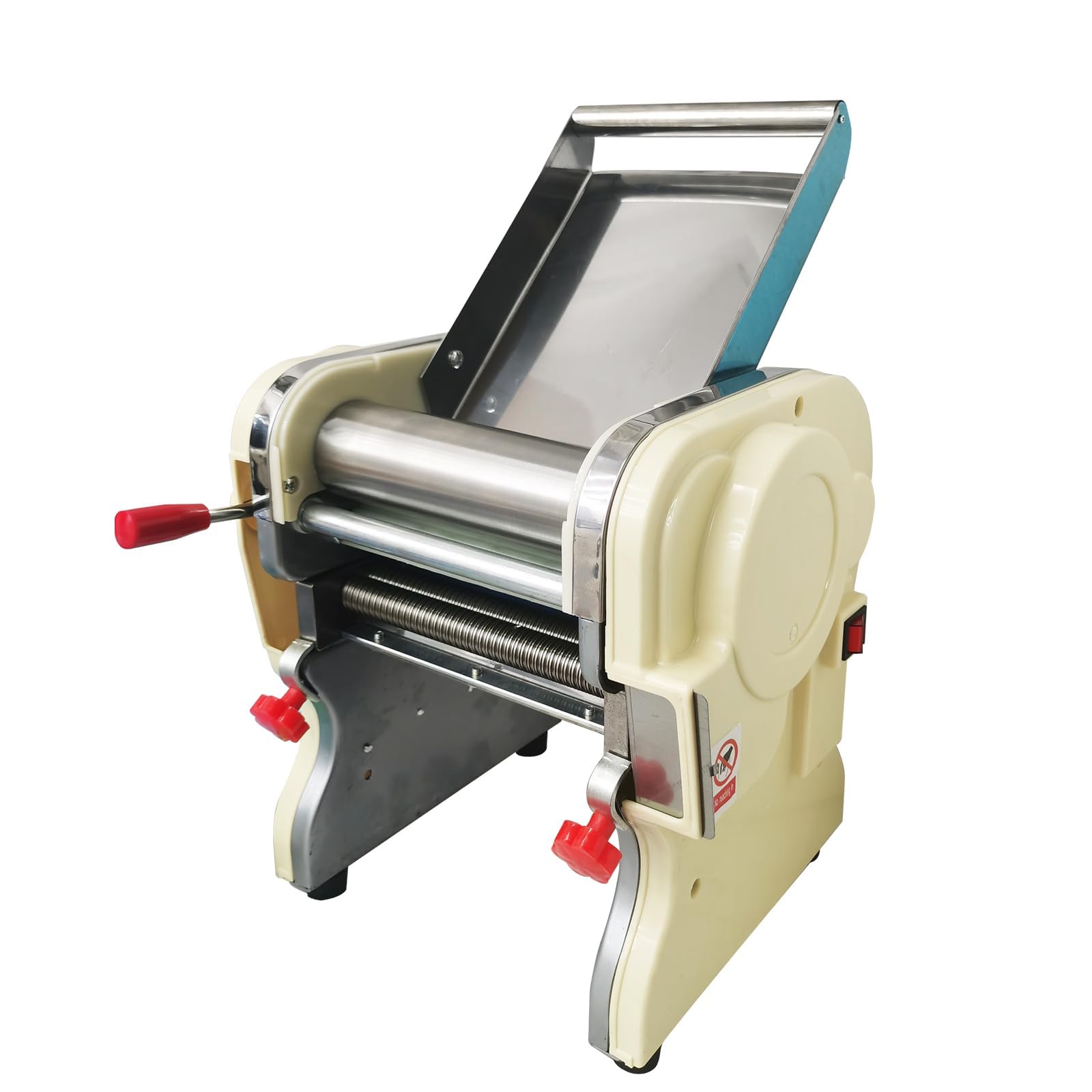 550W Electric Pasta Maker Machine - 110V Stainless Steel Noodle Press with 3mm Round Cutter, Adjustable Width for Homemade Spaghetti, Fettuccine & More - Perfect for Home Kitchens & Italian Restaurants