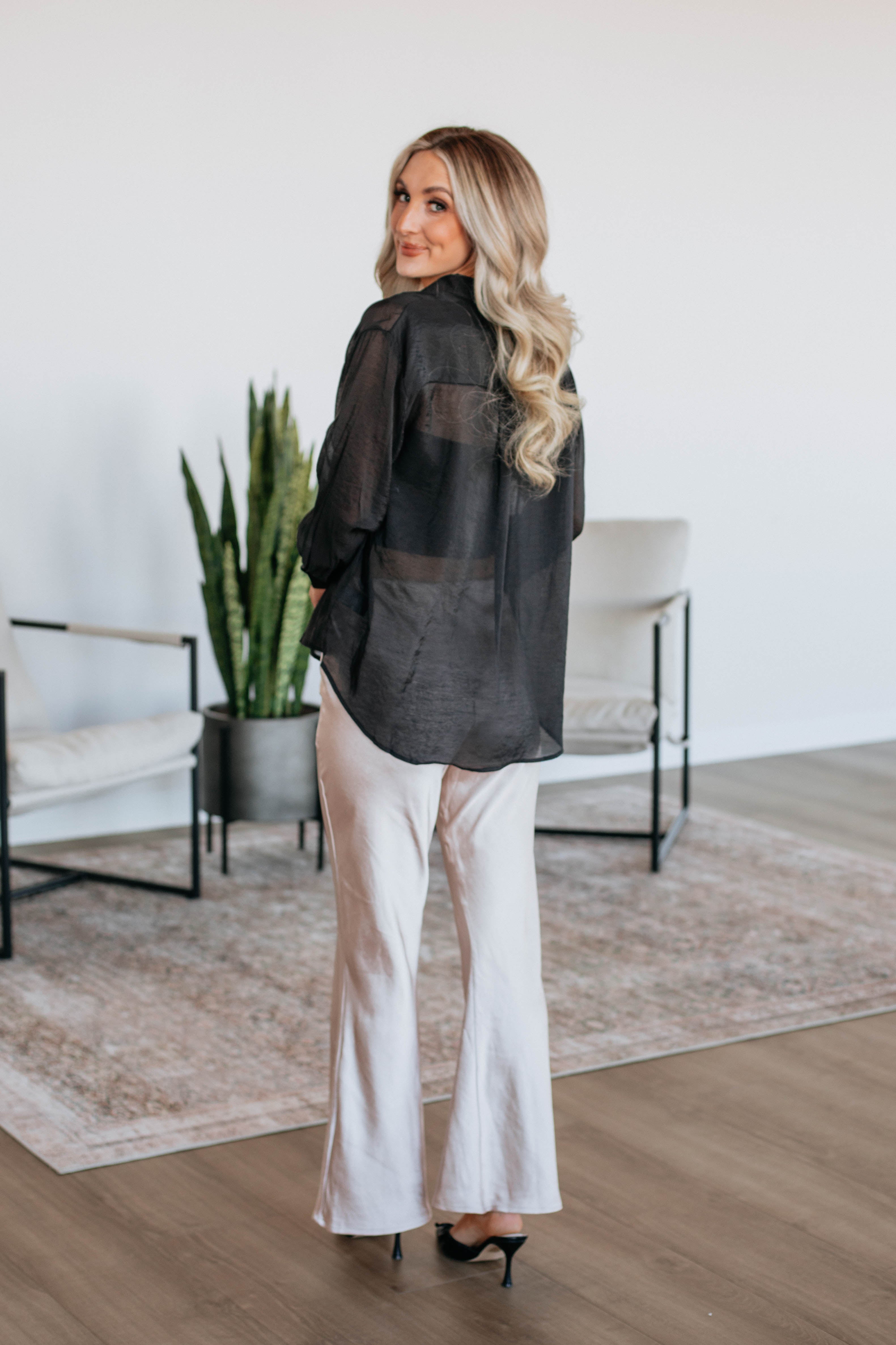 Getting Glam High-Waisted Pink Gloss Pants - Trendy Women's Fashion for Parties, Night Out & Special Occasions