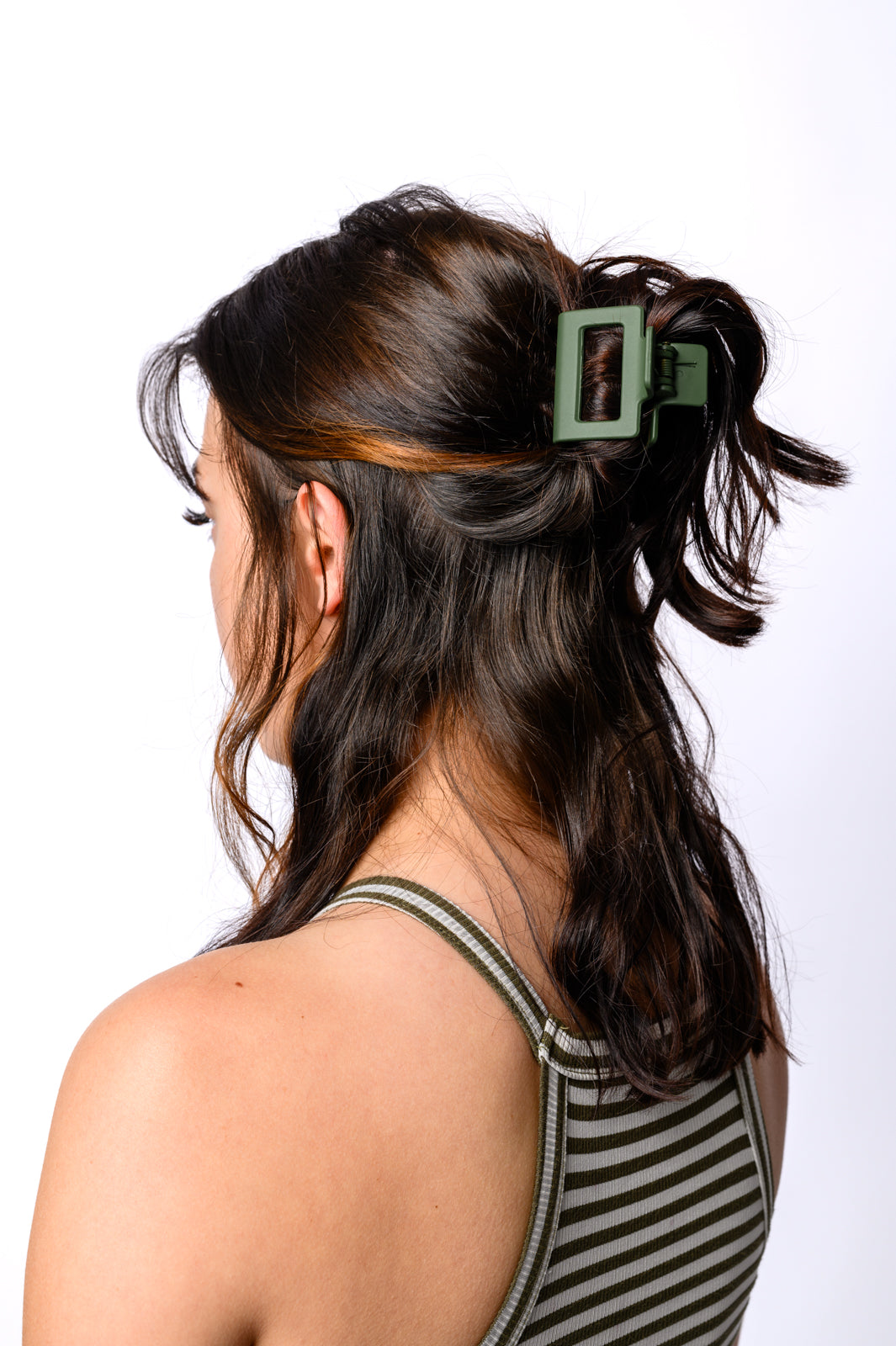 4 Pack Forest Green Hair Claw Clips for Women - Strong Hold Hair Clips for Thick Hair, Ponytail, Bun & Updos - Perfect for Work, Gym, Travel & Everyday Use