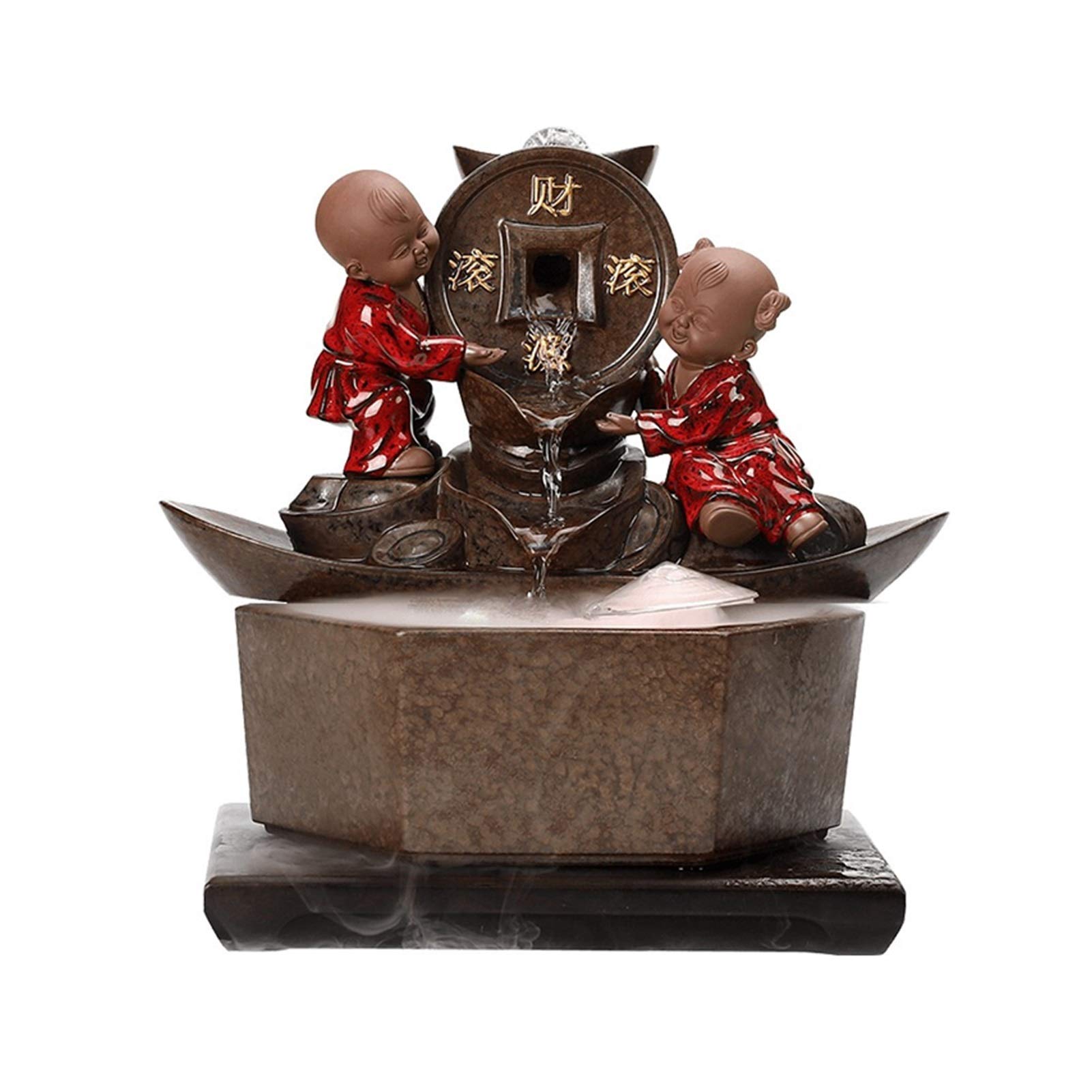 Creative Spinning Orb Desktop Fountain with LED Light - Indoor Waterfall Feature for Home, Bedroom, Office - Feng Shui Decor, Zen Meditation, Relaxation & Stress Relief | Perfect for Home Decor, Office Desk, Yoga Studio & Meditation Space