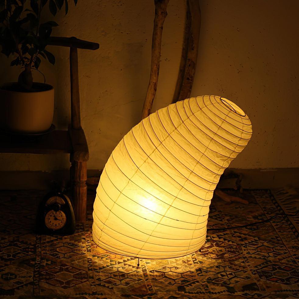Japanese Akari Paper Table Lamp - Handmade Shoji Style Lighting for Bedroom, Living Room & Office - Warm Ambient Light for Relaxation & Decor