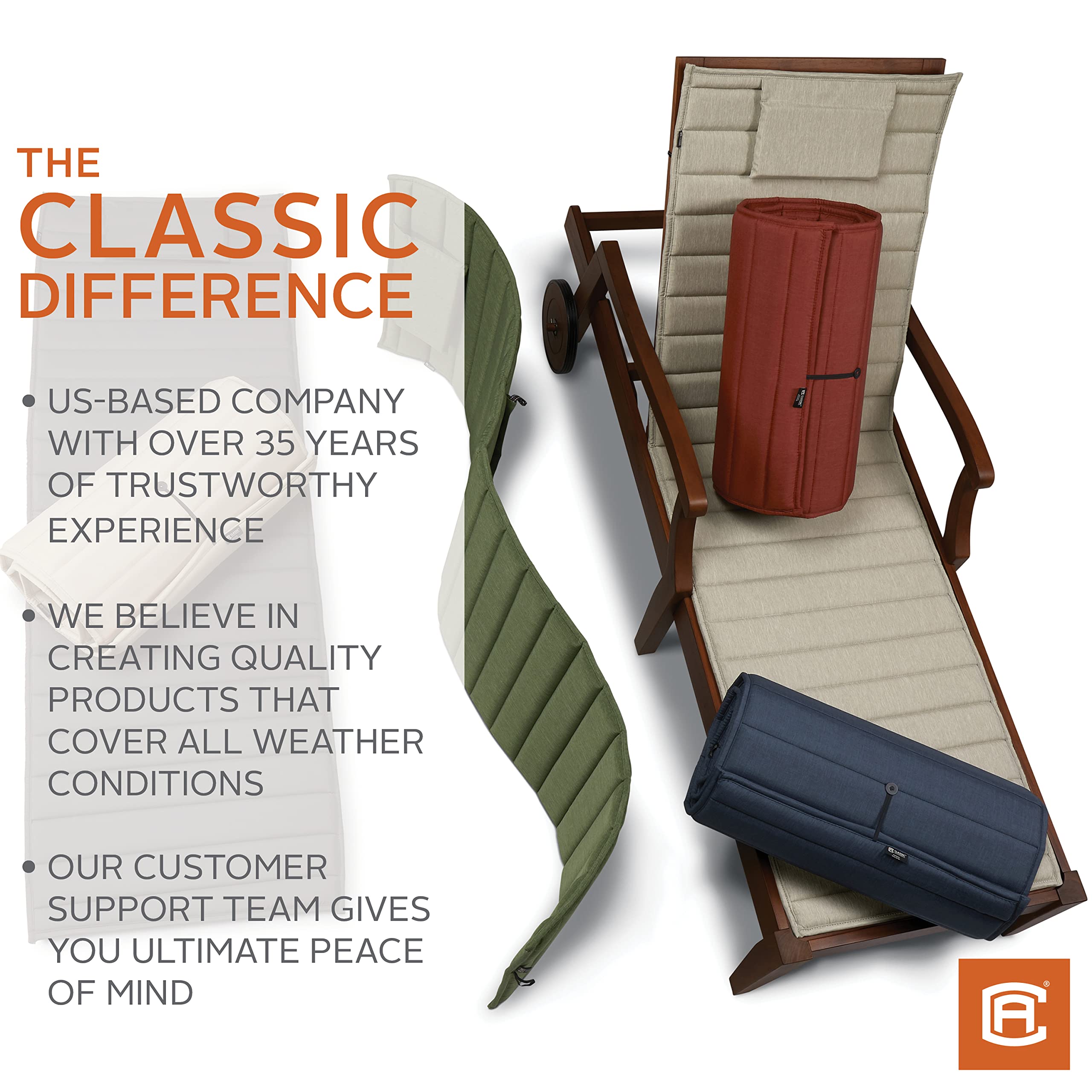 Waterproof Chaise Lounge Cushion 80x26
