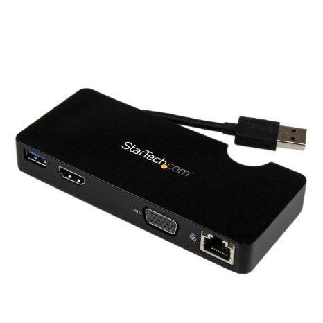 StarTech USB 3.0 Laptop Docking Station - Create a Mobile Workstation for Ultrabooks & Laptops | Ideal for Home Office, Remote Work & Business Travel