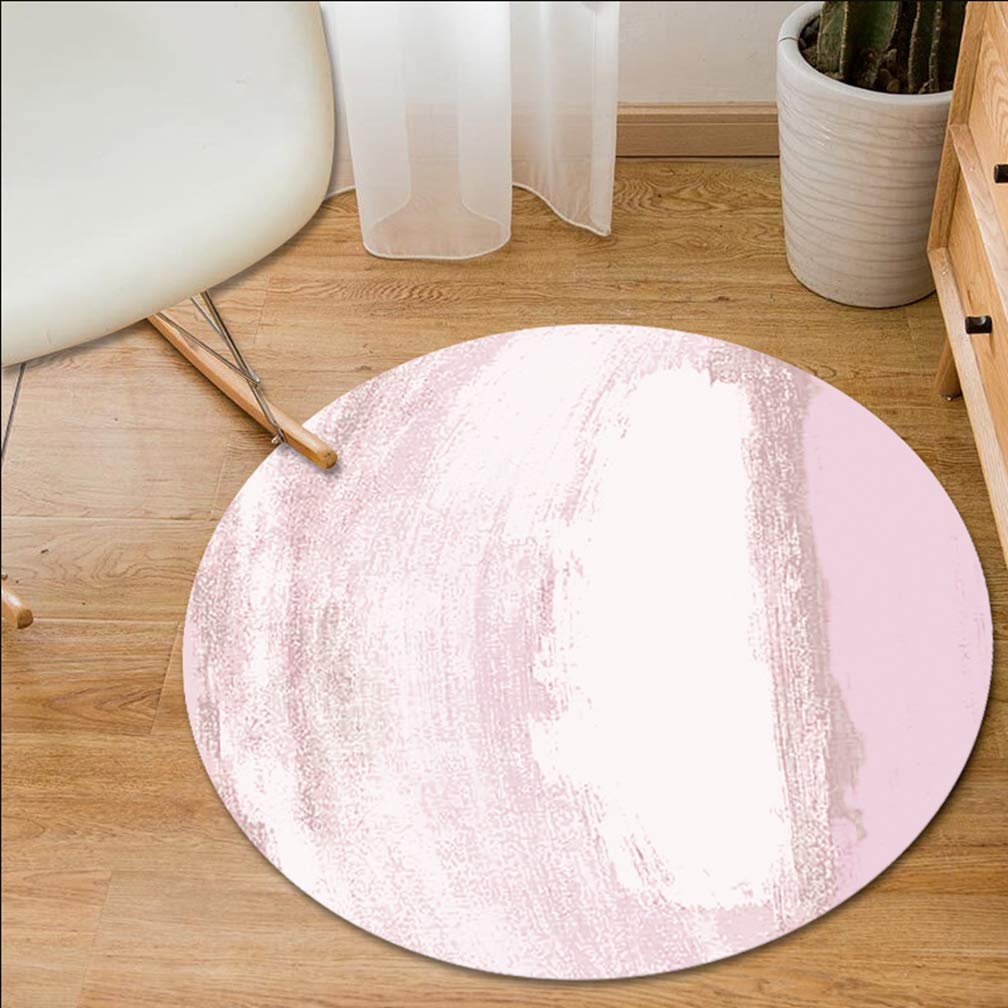 MOXIC Modern Abstract Round Area Rug - Soft Non-Slip Washable Carpet for Living Room, Bedroom, Nursery - 3.3' x 3.3' Circular Rug for Kids Play, Home Decor & Bathroom Mats - Nordic Style Floor Mat for Crawling Babies & Interior Design