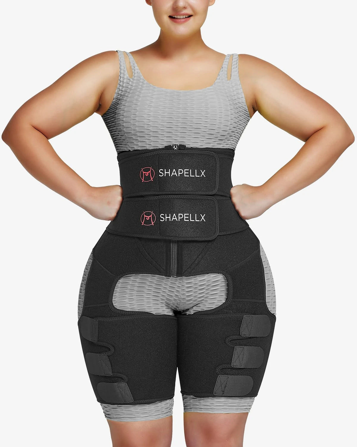NeoSweat® 3-in-1 Waist Trimmer, Thigh Slimmer & Butt Lifter for Women - Tummy Control & Body Shaper for Workout, Gym & Everyday Wear