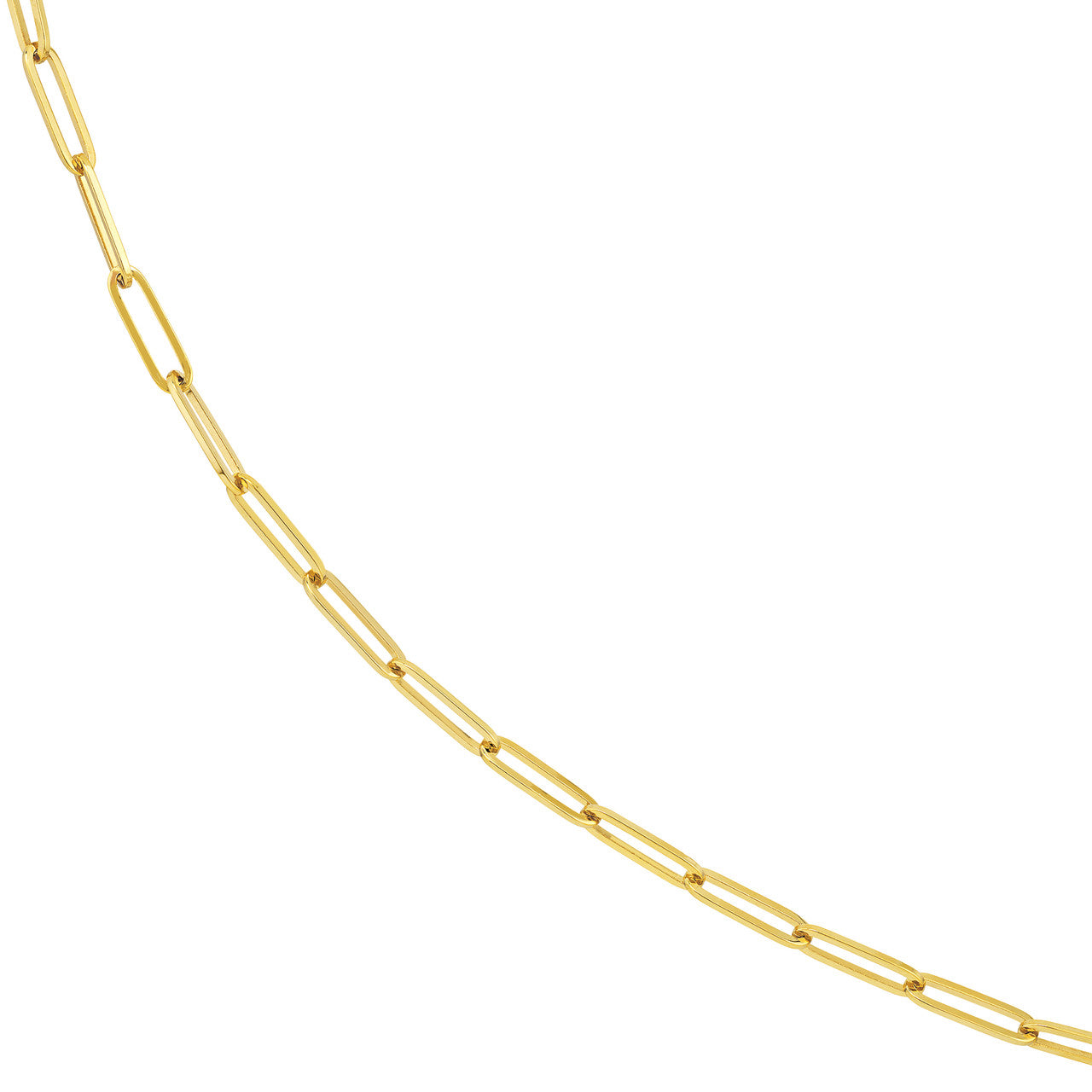 14K Yellow Gold 5mm Elongated Link Chain Necklace for Women - Elegant Layered Necklace for Everyday Wear, Gift Giving & Special Occasions