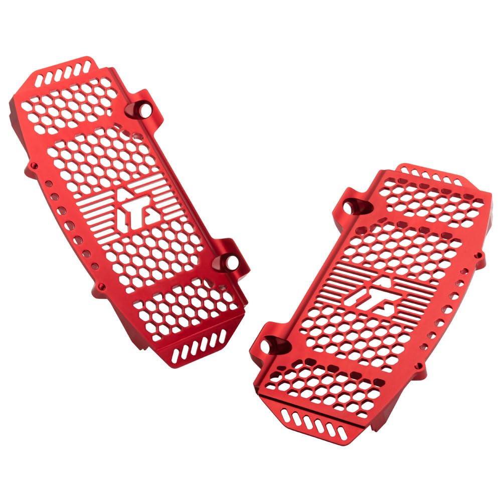 Tusk Billet Aluminum Radiator Guards - Red - Fits GASGAS EC 300 & EX 300 (2021-2025 Models) - Dirt Bike & Off-Road Motorcycle Protection
