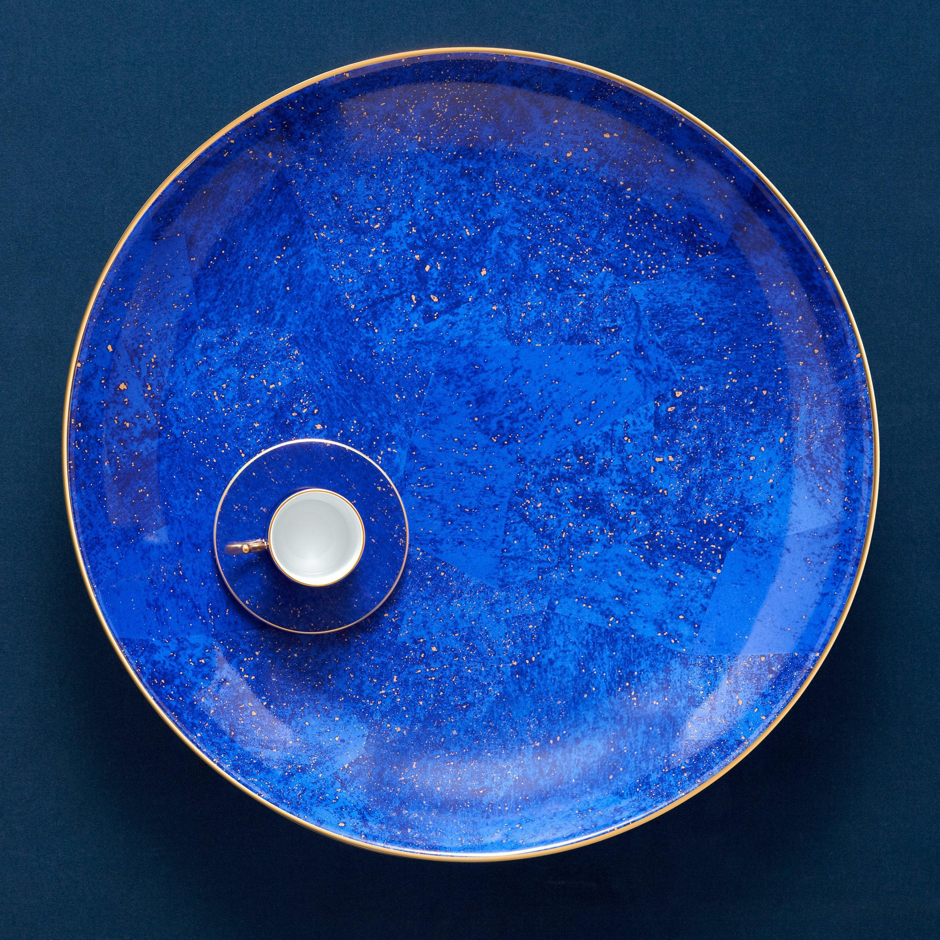 Lapis Lazuli Charger Plate - Elegant Cake Stand for Weddings, Parties & Dessert Displays - Perfect for Special Occasions & Home Decor
