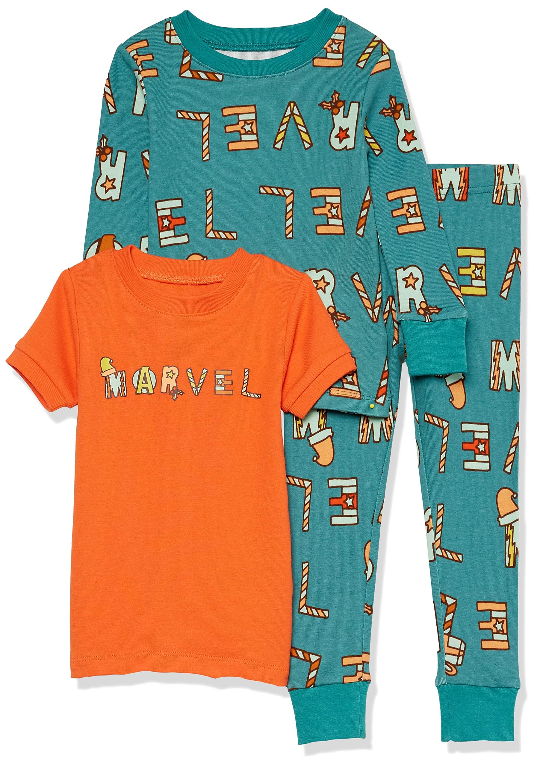Marvel Boys' Snug-Fit Pajama Set for Toddlers - Cozy Sleepwear