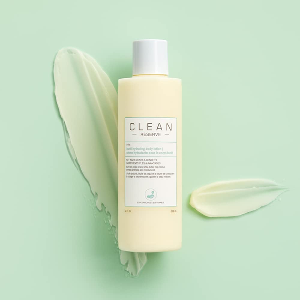 Clean Reserve Buriti Hydrating Body Lotion - Vegan, Cruelty-Free Moisturizer for Dry Skin | Hydrating Daily Body Care for Women & Men | Perfect for Home, Spa & Travel Use