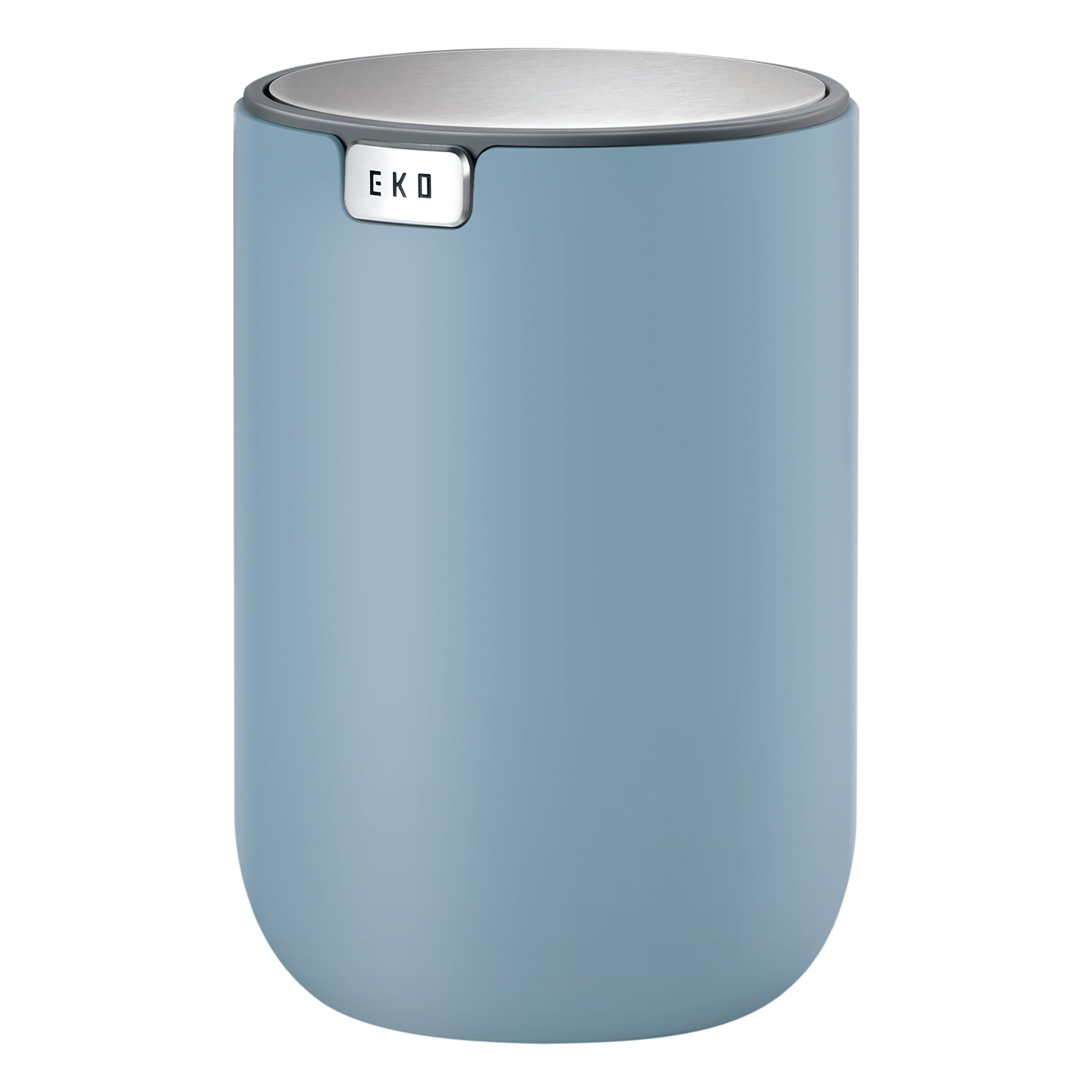 Fandy Table Bin with Swing Top Lid - 1.5L/0.4 Gal Small Trash Can, Blue Kitchen Wastebasket for Office, Bathroom, Bedroom & Desk Use