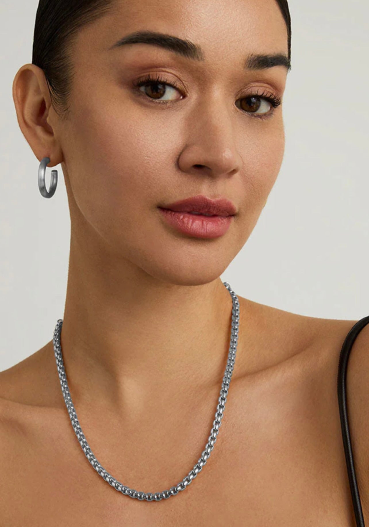 Tokyo Chain Necklace in Sterling Silver - Elegant Japanese Jewelry for Women, Gift for Her, Perfect for Parties & Date Nights