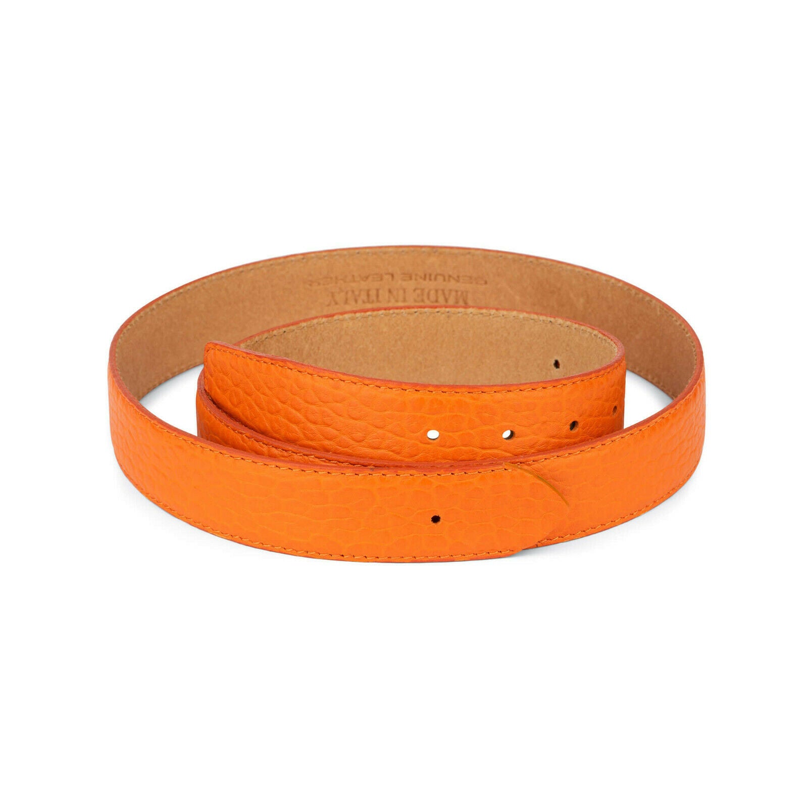 Premium 35mm Orange Leather Belt Straps for Men - Dior Buckle Replacement | Fashion Accessories for Casual & Formal Wear
