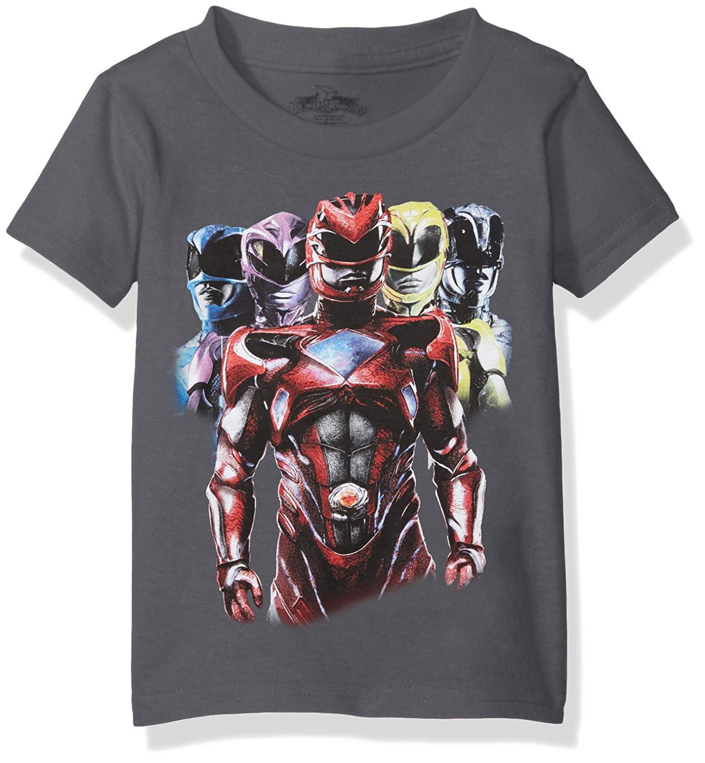 Power Rangers Boys Short Sleeve T-Shirt - Kids Superhero Costume Tee for Halloween, Cosplay & Birthday Parties