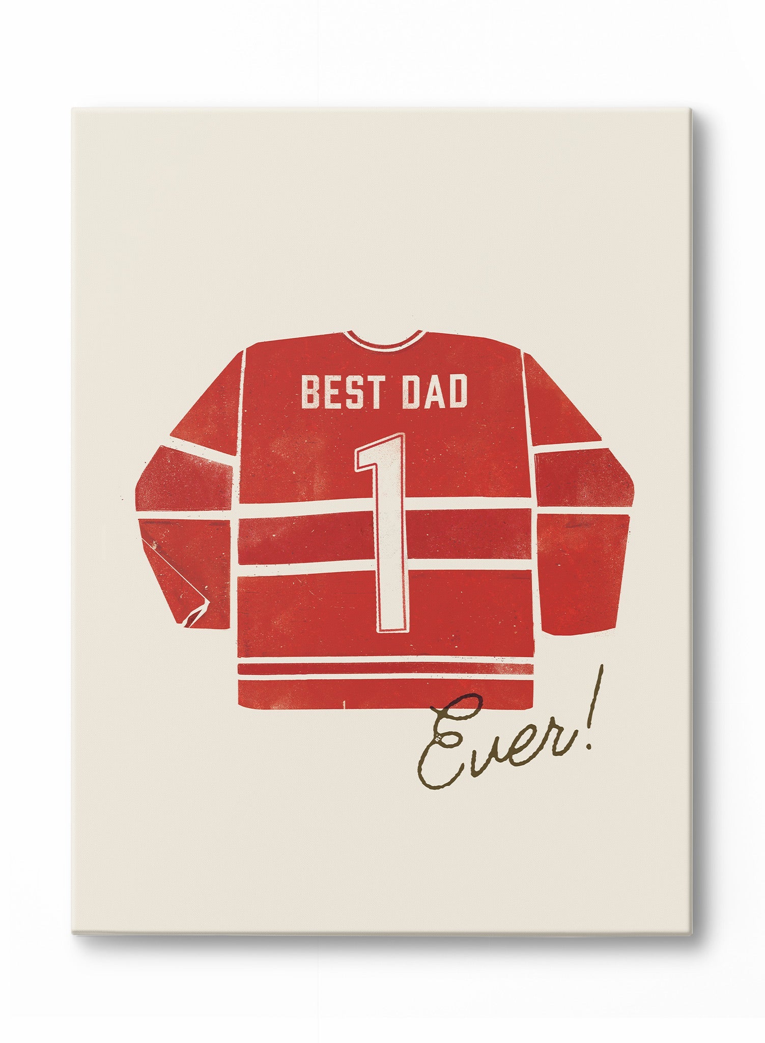 Best Dad Ever Red Canvas Print - Perfect Gift for Father's Day, Birthday, or Home Decor