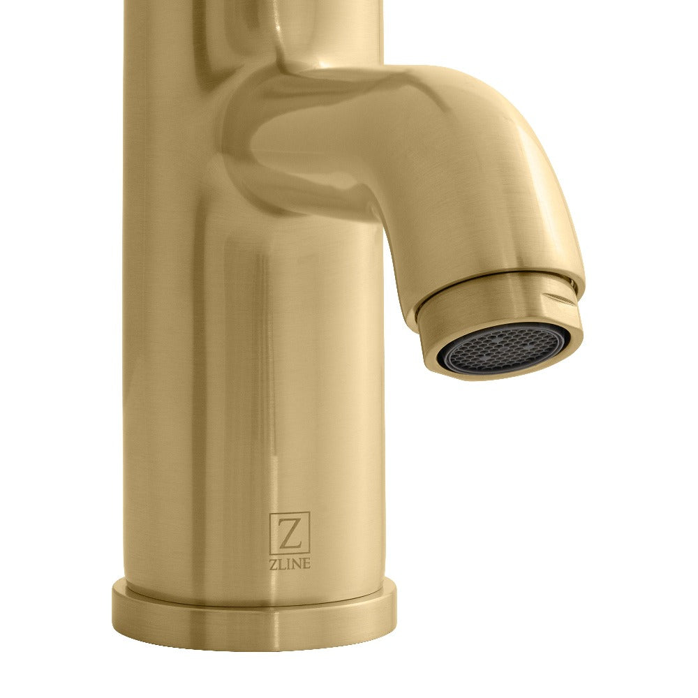 ZLINE Aloha Single Handle Bathroom Faucet in Champagne Bronze - Vintage Style Brass Bathroom Sink Faucet with High Arc Spout for Modern and Traditional Bathrooms (ALH BF CB)