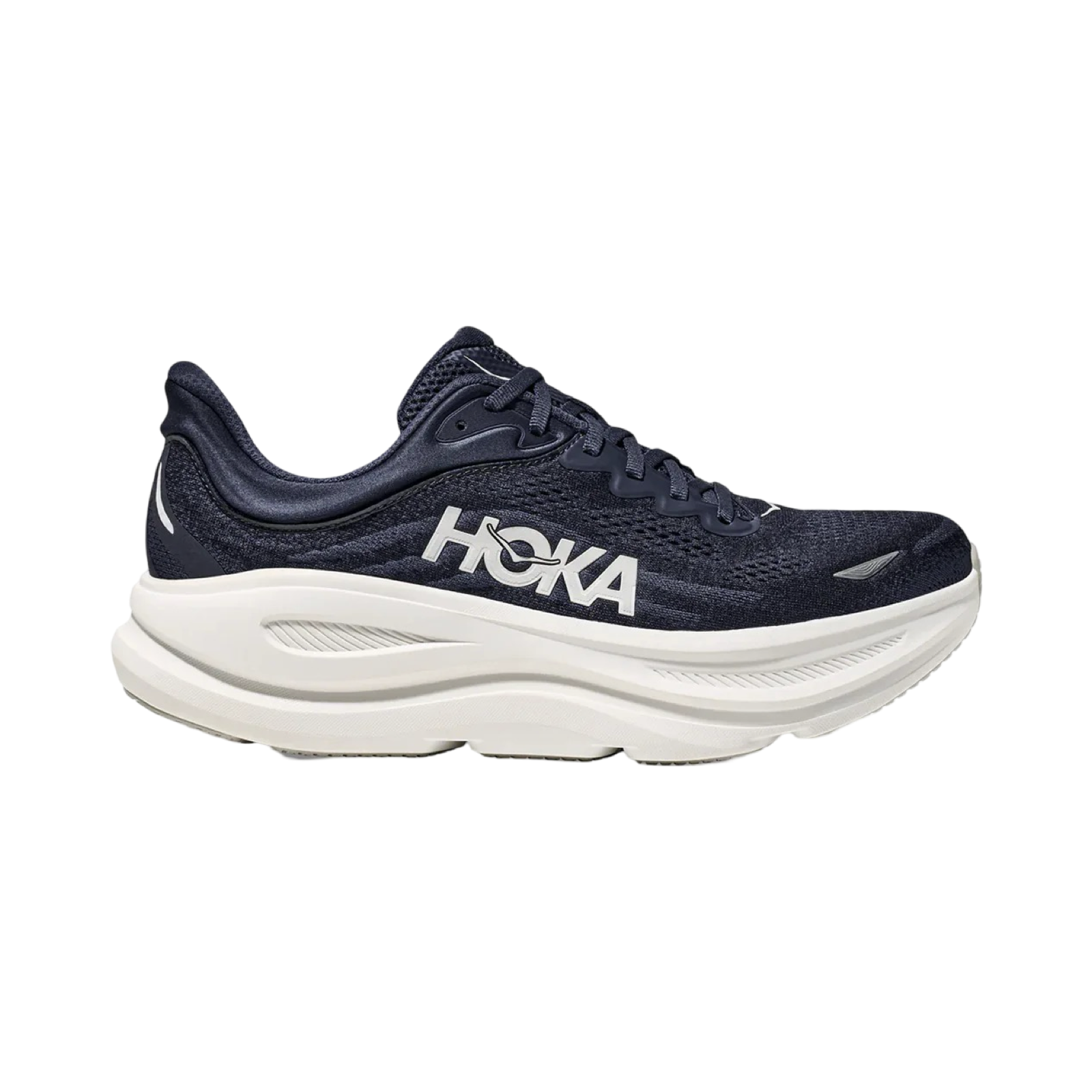 Hoka Bondi 9 Men's Running Shoes - 2E Wide Width in Varsity Navy & White | Perfect for Jogging, Gym Workouts & Everyday Comfort