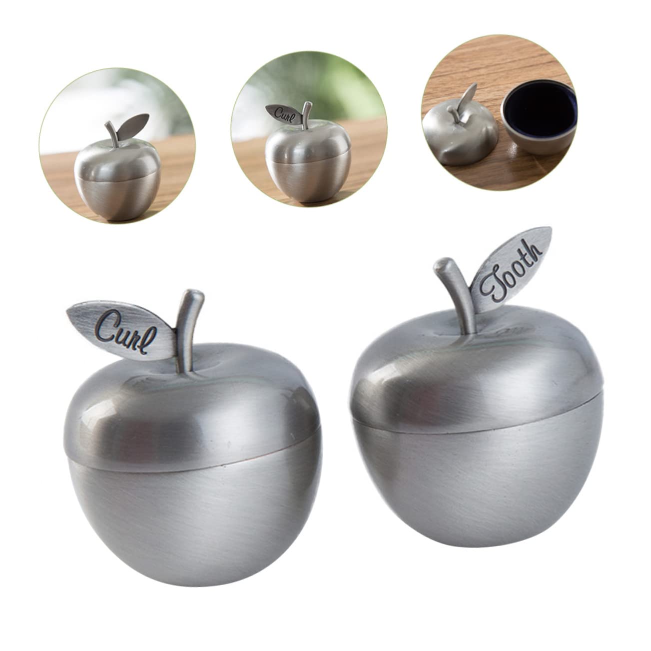 HEMOTON 4 Pairs Christening Keepsake Box - Silver Velvet Tooth Fairy Container for Baby Teeth Storage | Perfect Baptism Gift & First Tooth Memory Keeper