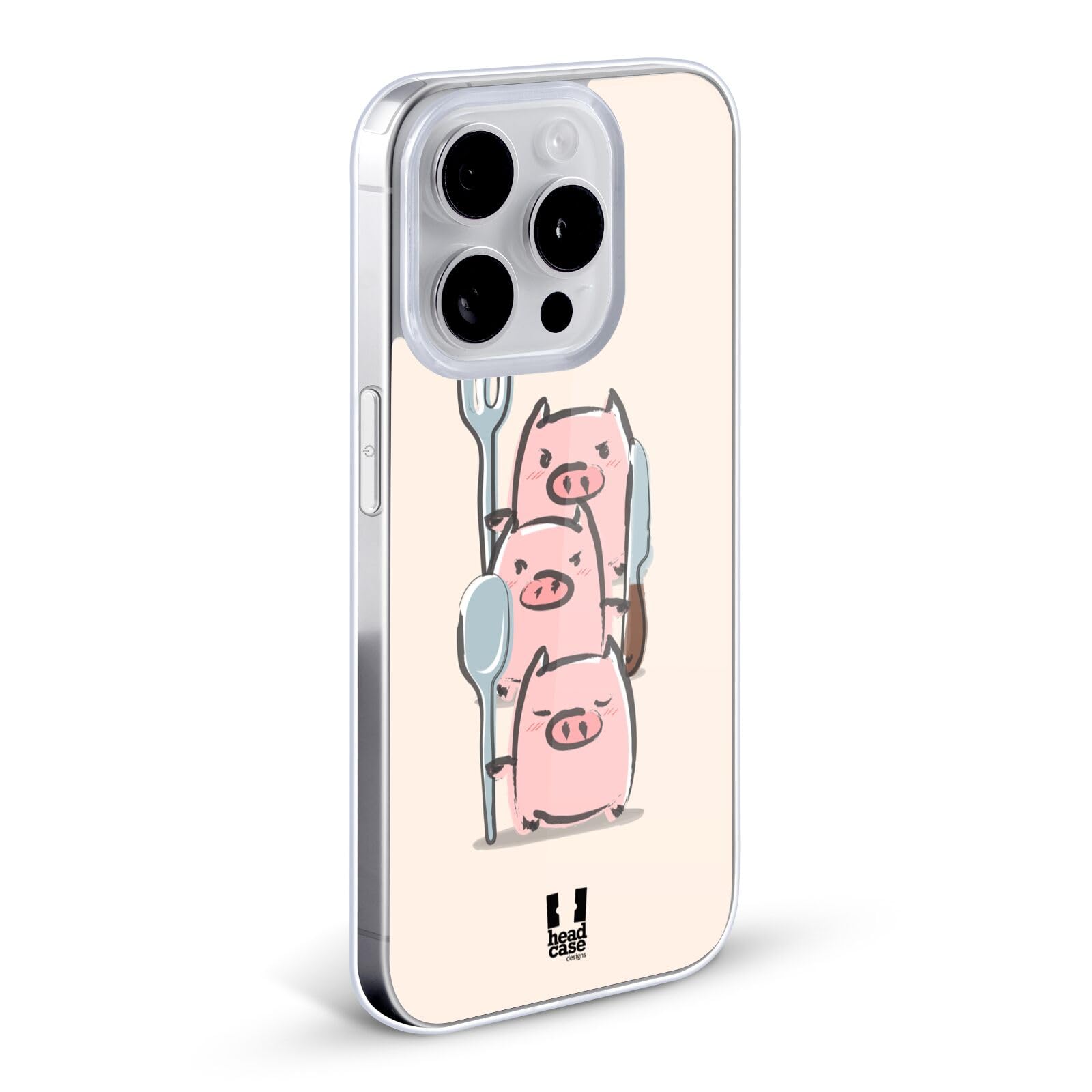 Hungry Dolly The Piglet Soft Gel Phone Case - Compatible with Apple iPhone 7, iPhone 8, iPhone SE 2020 & 2022 Models | Cute Animal Design Protective Cover for Everyday Use, Work & Travel