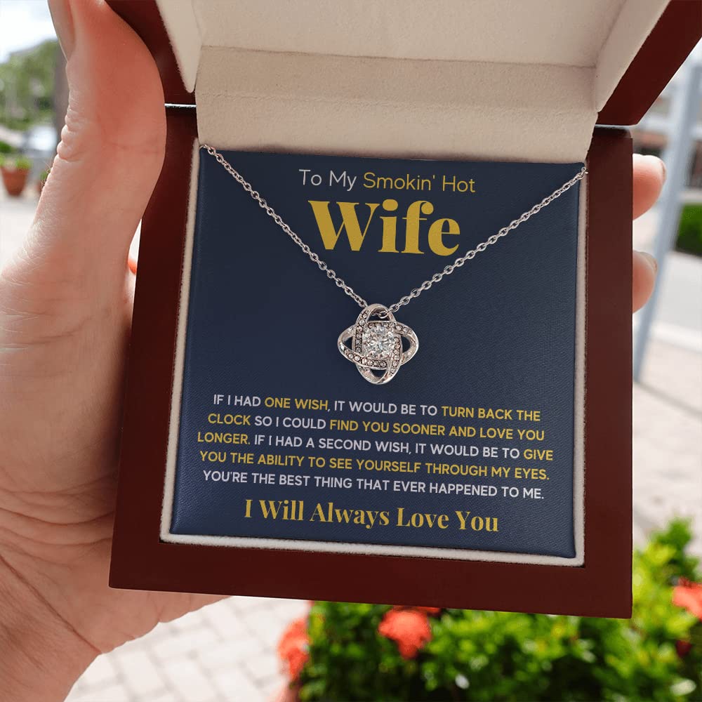 Personalized Romantic Jewelry Necklace for Wife - Custom Engraved Pendant with Jewelry Box, Perfect Birthday Gift from Husband, Valentine's Day Present for Her - Ideal for Anniversaries, Weddings & Special Occasions