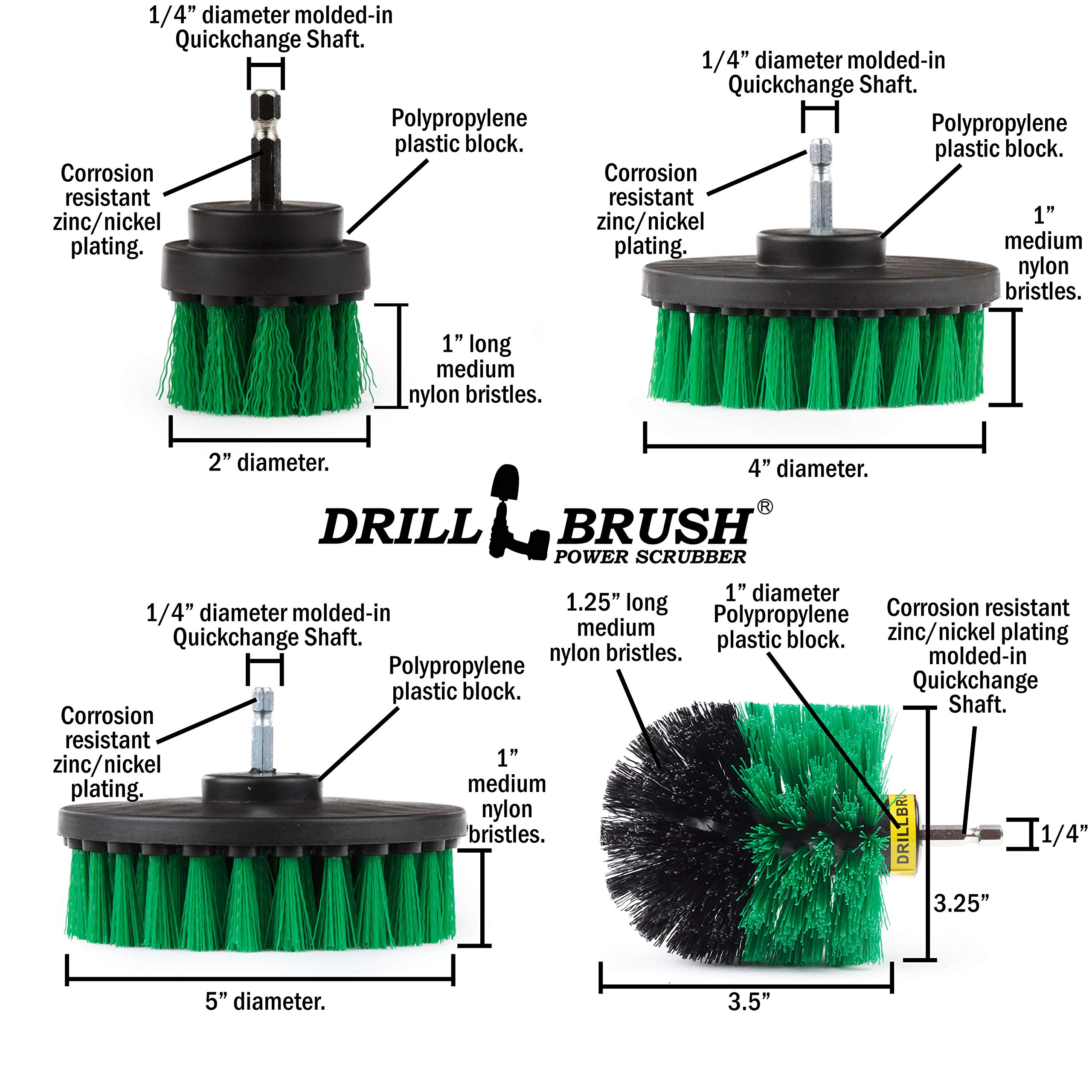 Electric Spin Scrubber Kit - Cordless Drill Cleaning Brush for Kitchen & Oven